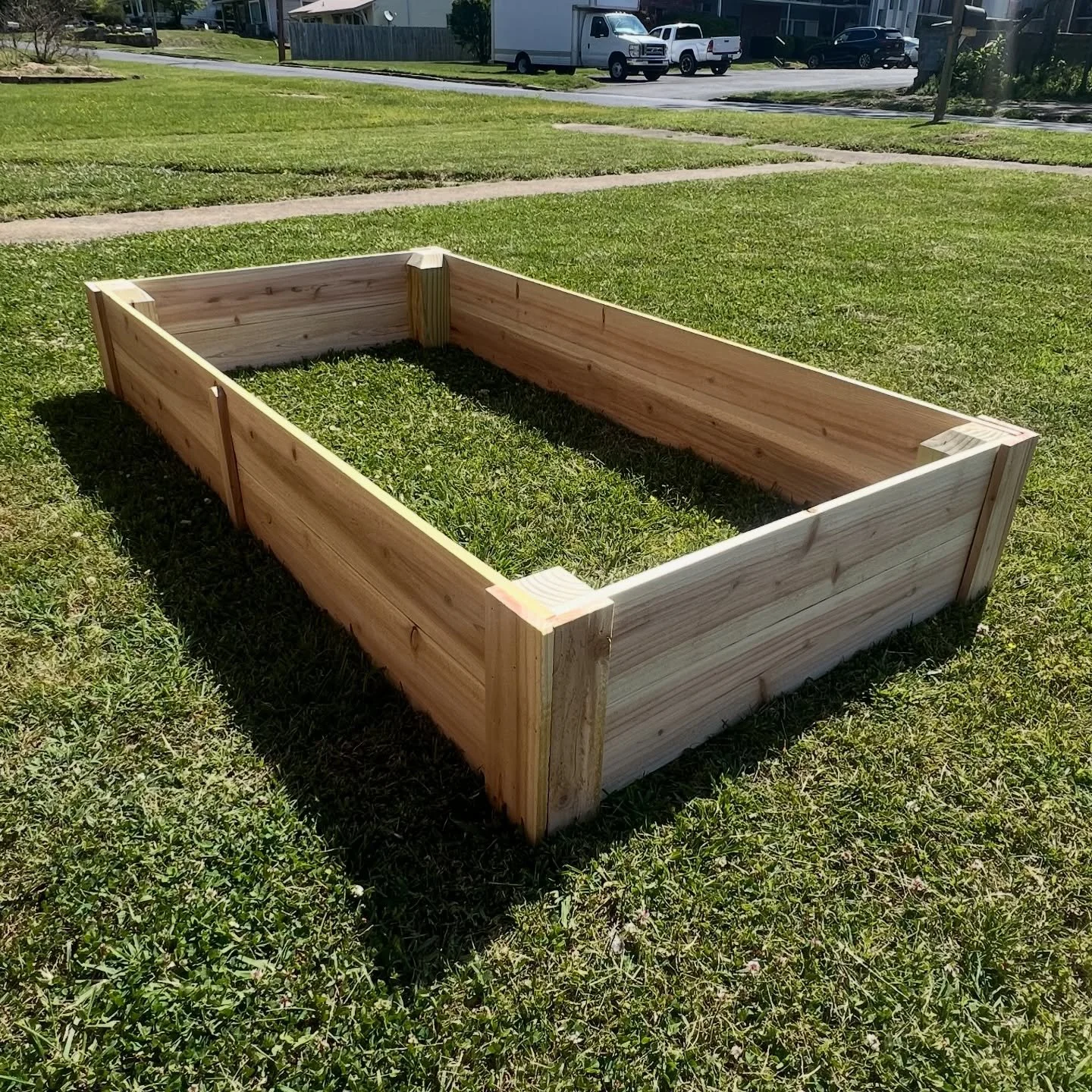 Headed out the door. I love working with cedar. The whole shop smells amazing #woodworking #spring #planterbox
