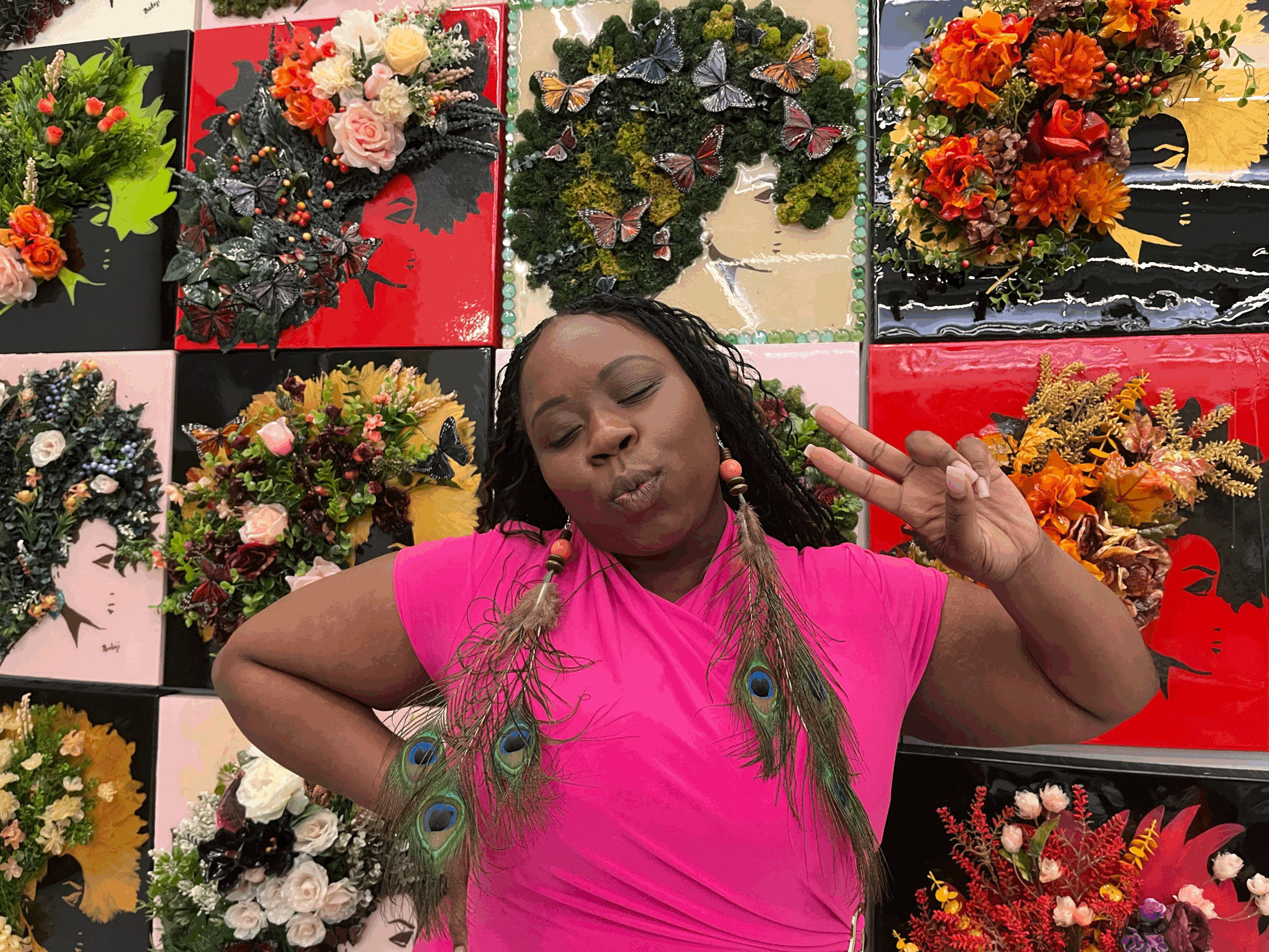 Peacock Feather Earrings