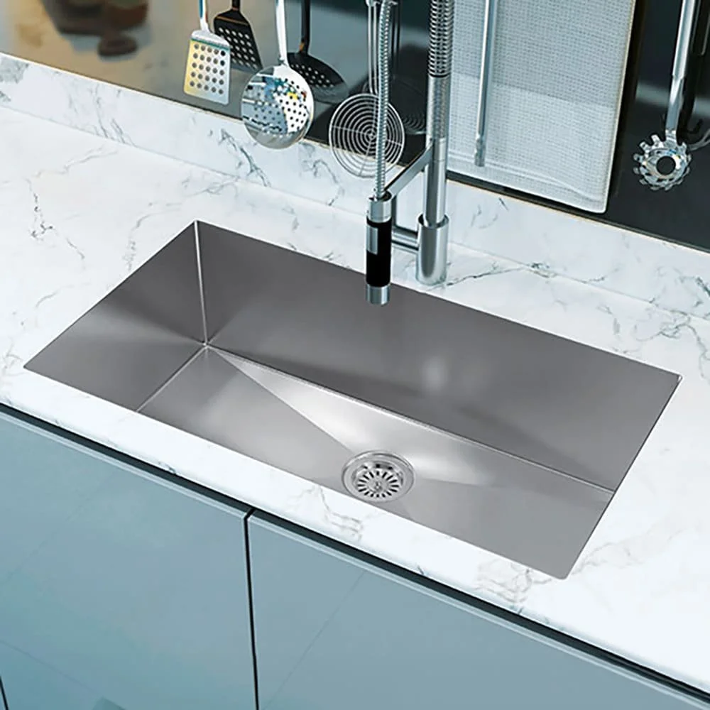 top zero sink, a sink that is flush with the edge of countertop.