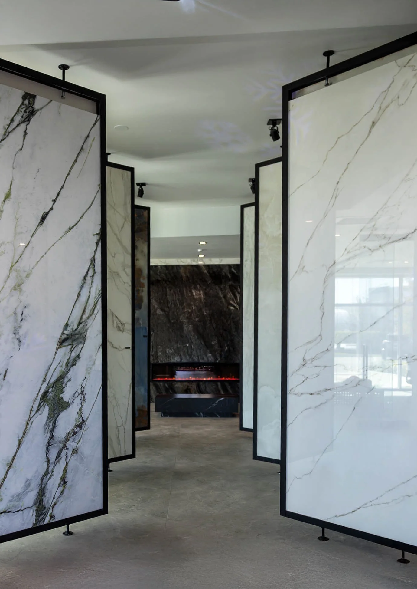 Fingers touching a smooth surface, indicating an invisible Hypertouch light switch control with glowing ripples. Modern smart home technology.