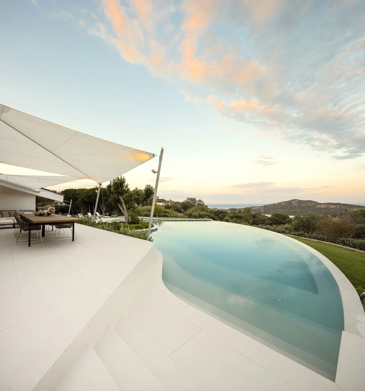 Image of a durable sintered stone installed as pool paver outside in Sarasota.