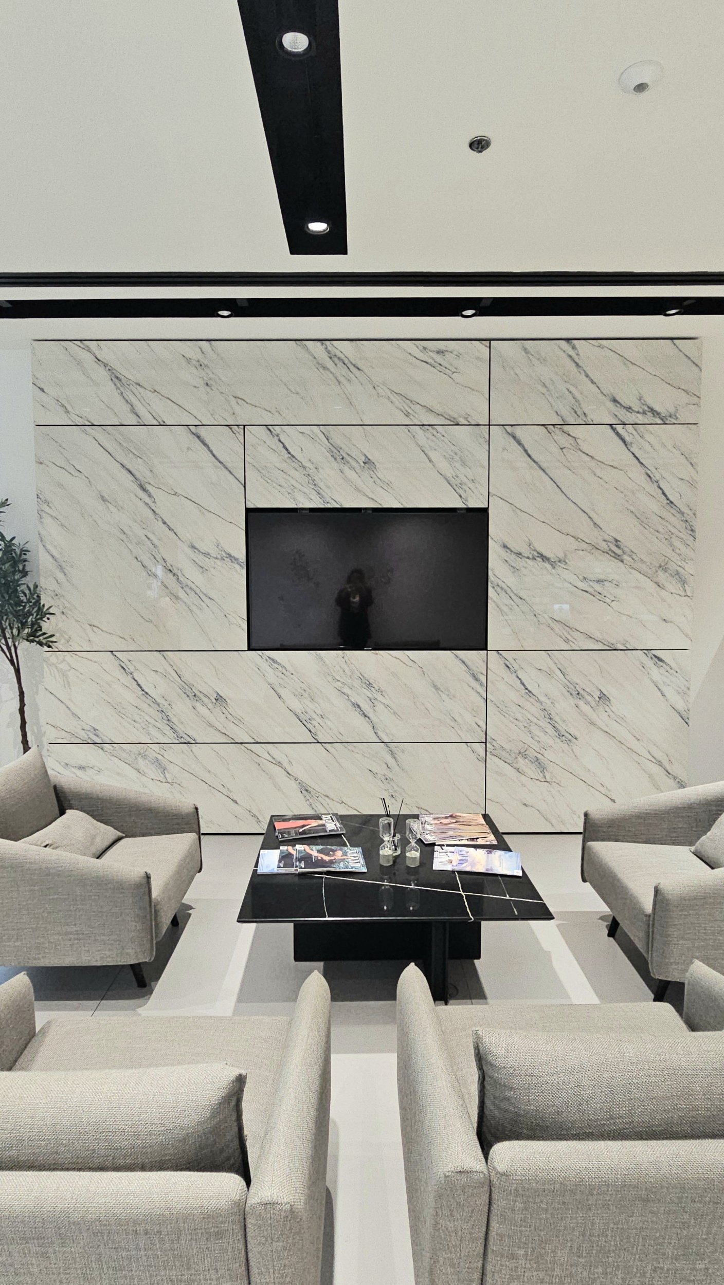 Dekton TV accent wall