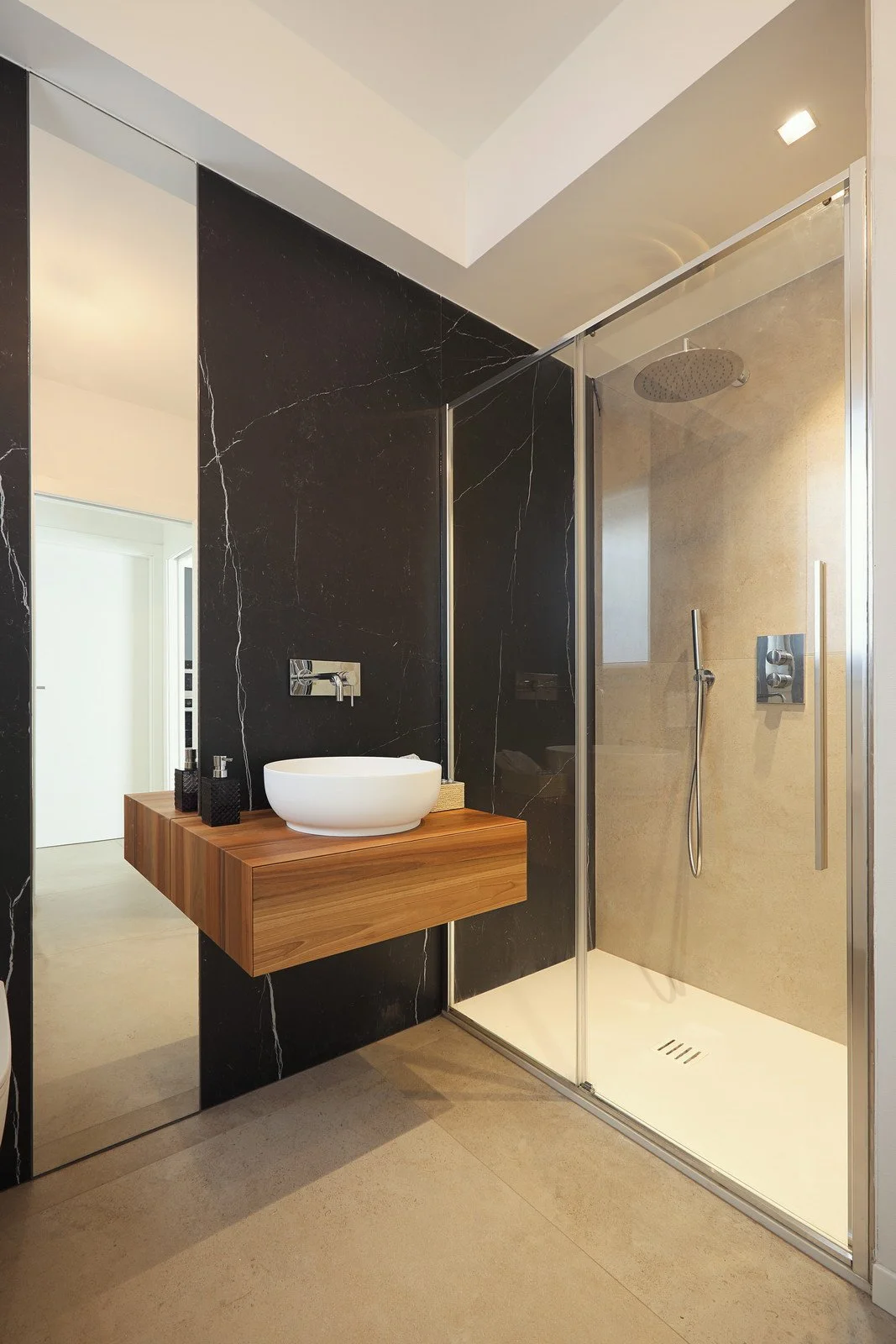 Elegant Slab Shower Walls Pictures