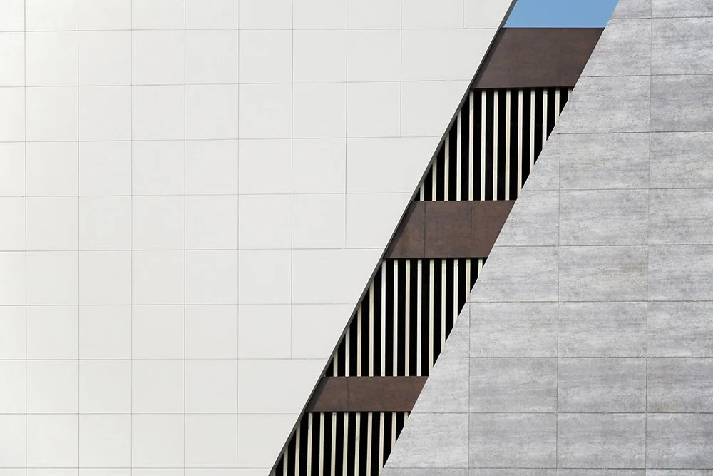 Neolith installed in a exterior facades.