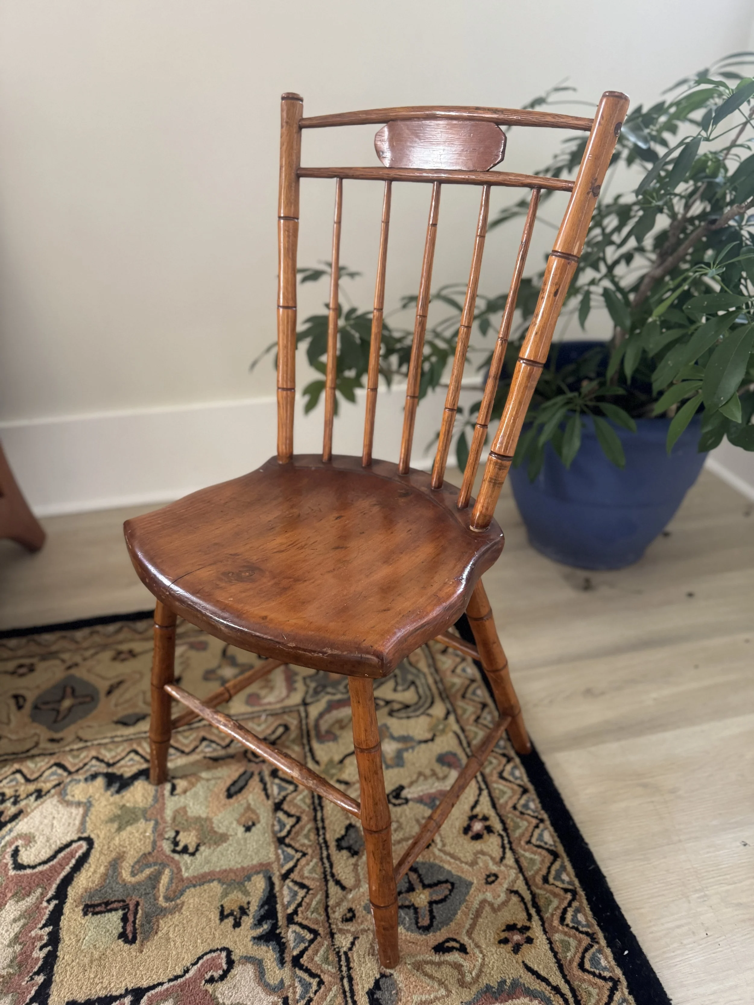 Antique Faux Bamboo Chairs (Sold Individually)