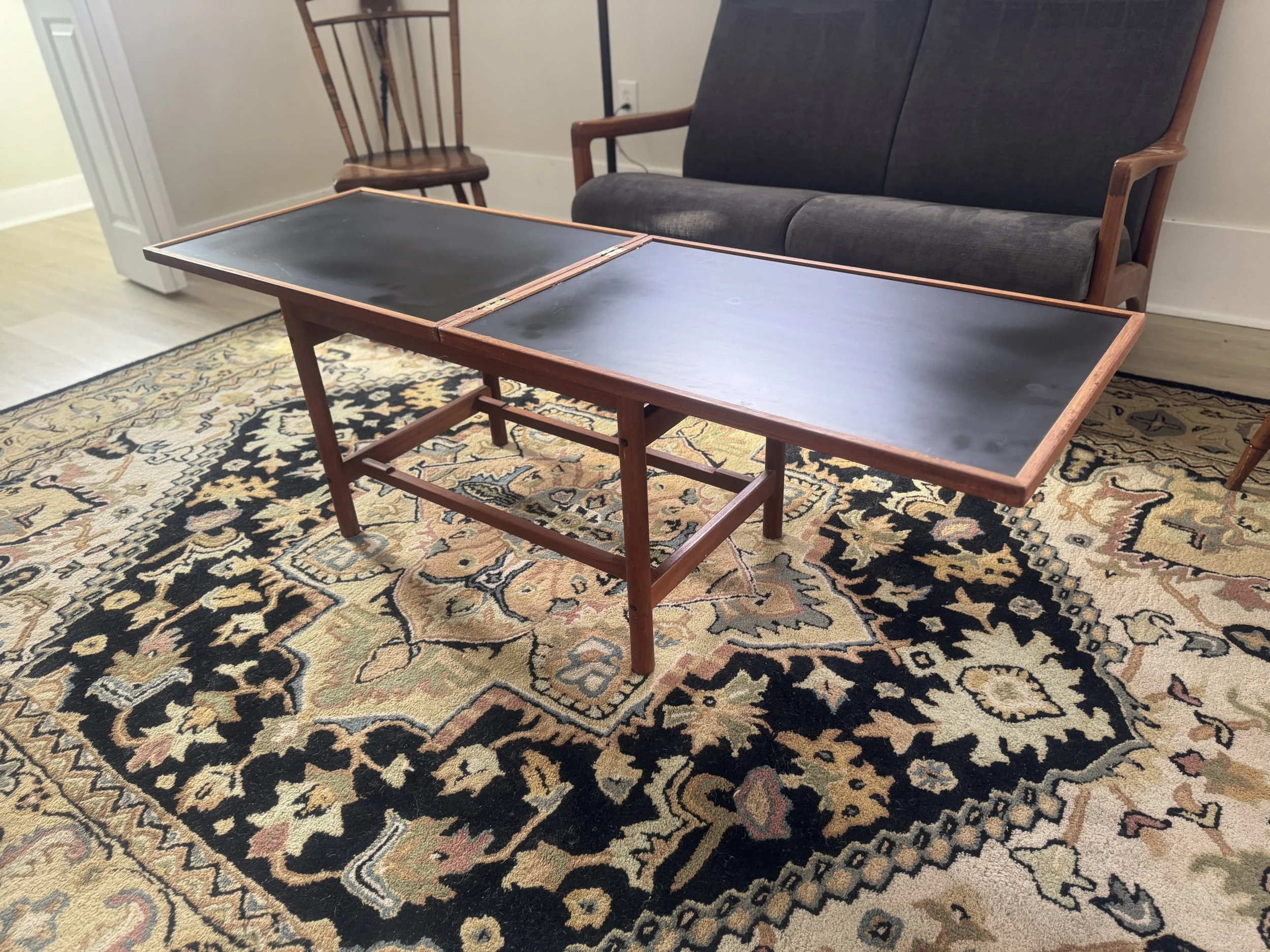 Danish Teak Coffee Table with Flip Down Top