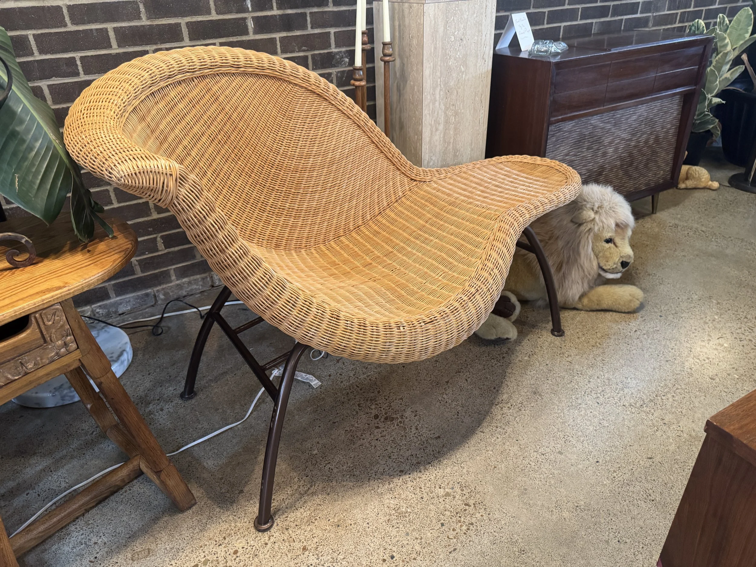 Wicker Chaise Lounge
