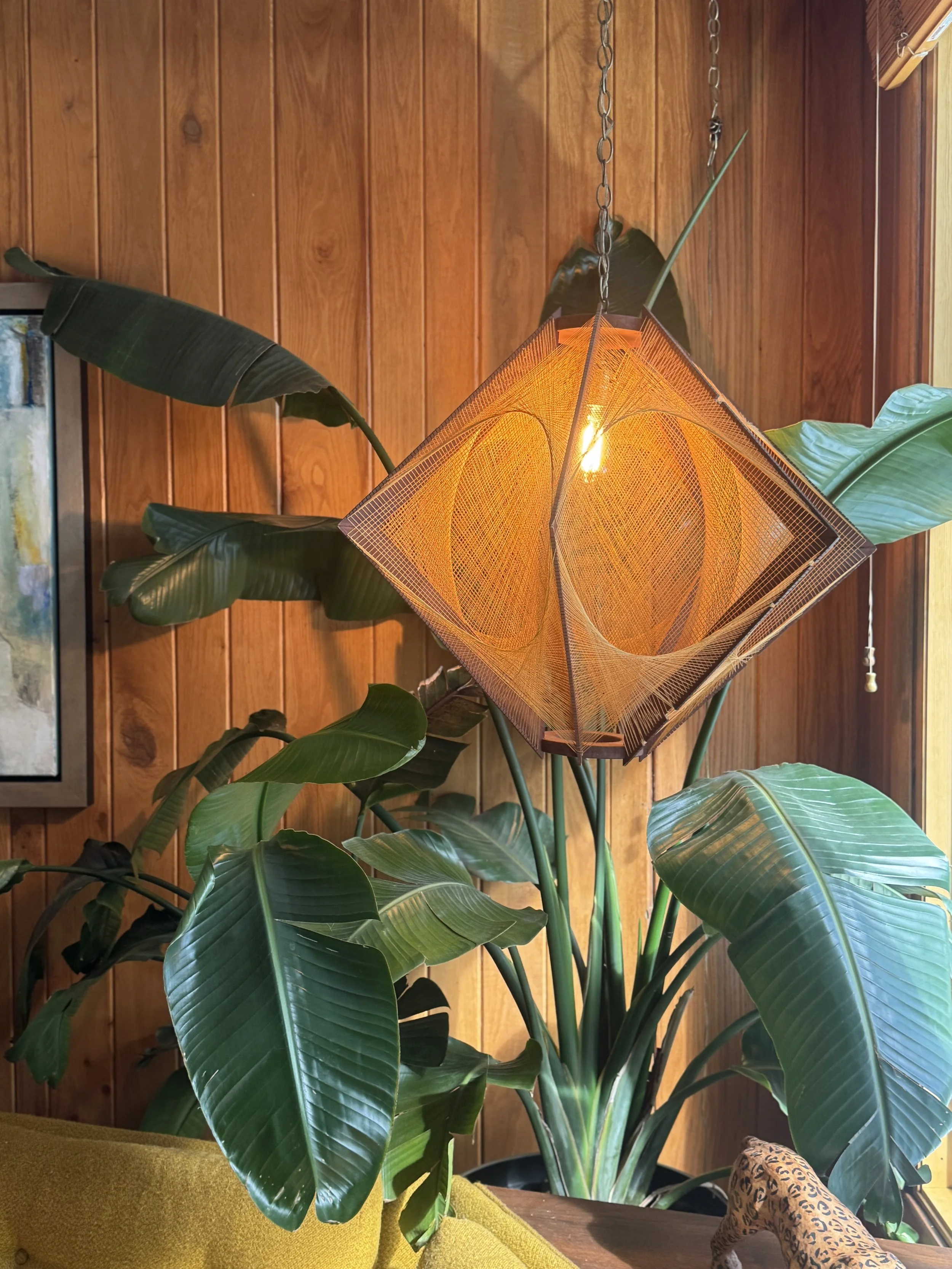 Vintage String Art Pendant Lamp