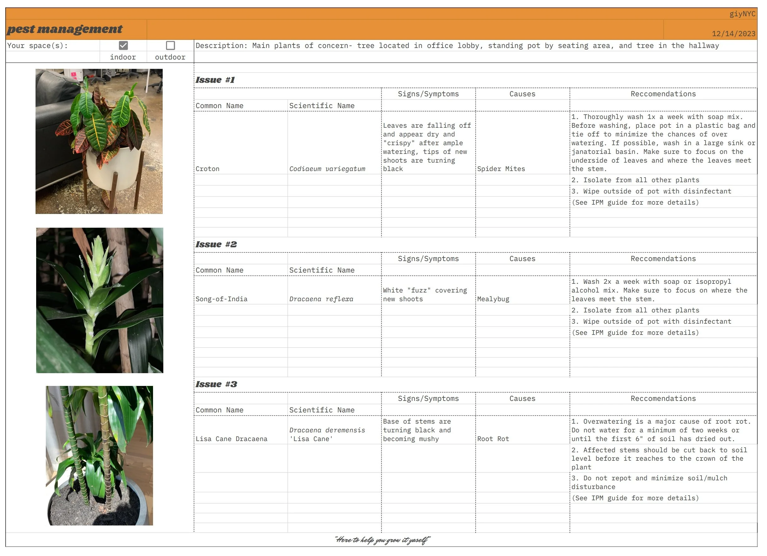 Pest Management Guide Example