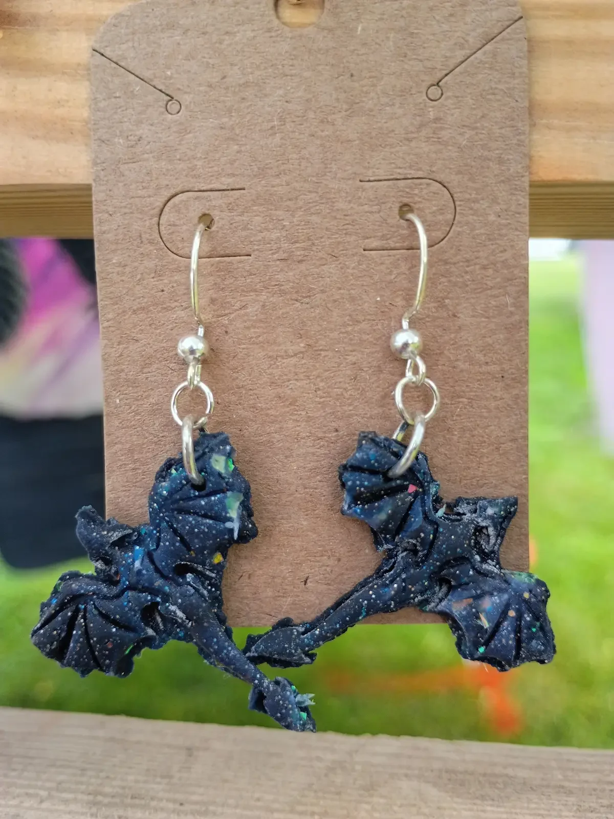 Dragon clay earrings