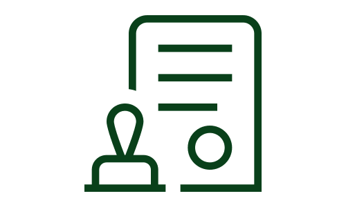 Icon representing meticulous document execution and zero-error loan signings