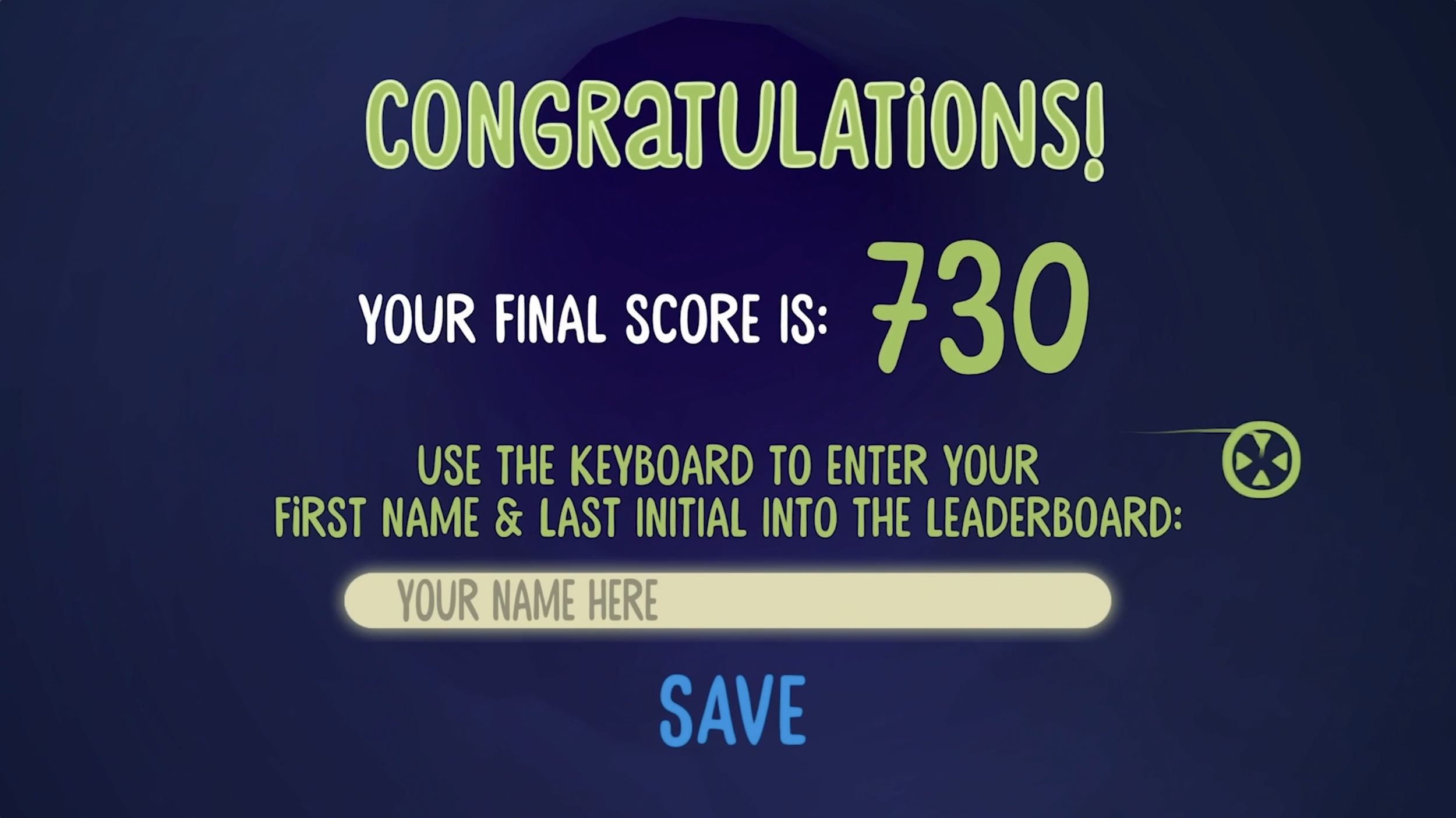 Score Tally + Leaderboard Entry