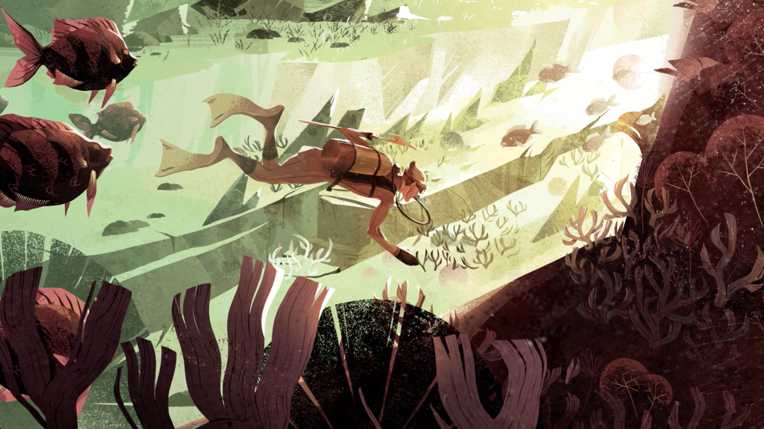 Diver Booth Attractor Video