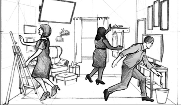 Sample gameplay storyboard frame