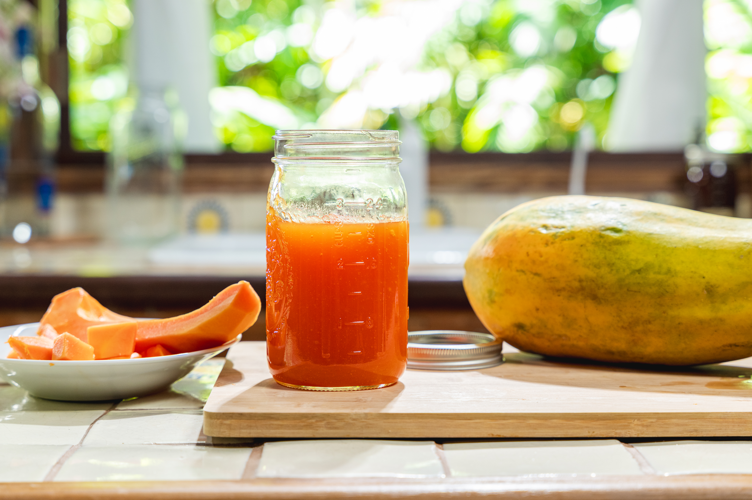 Cocción en azúcar - Mermelada de papaya