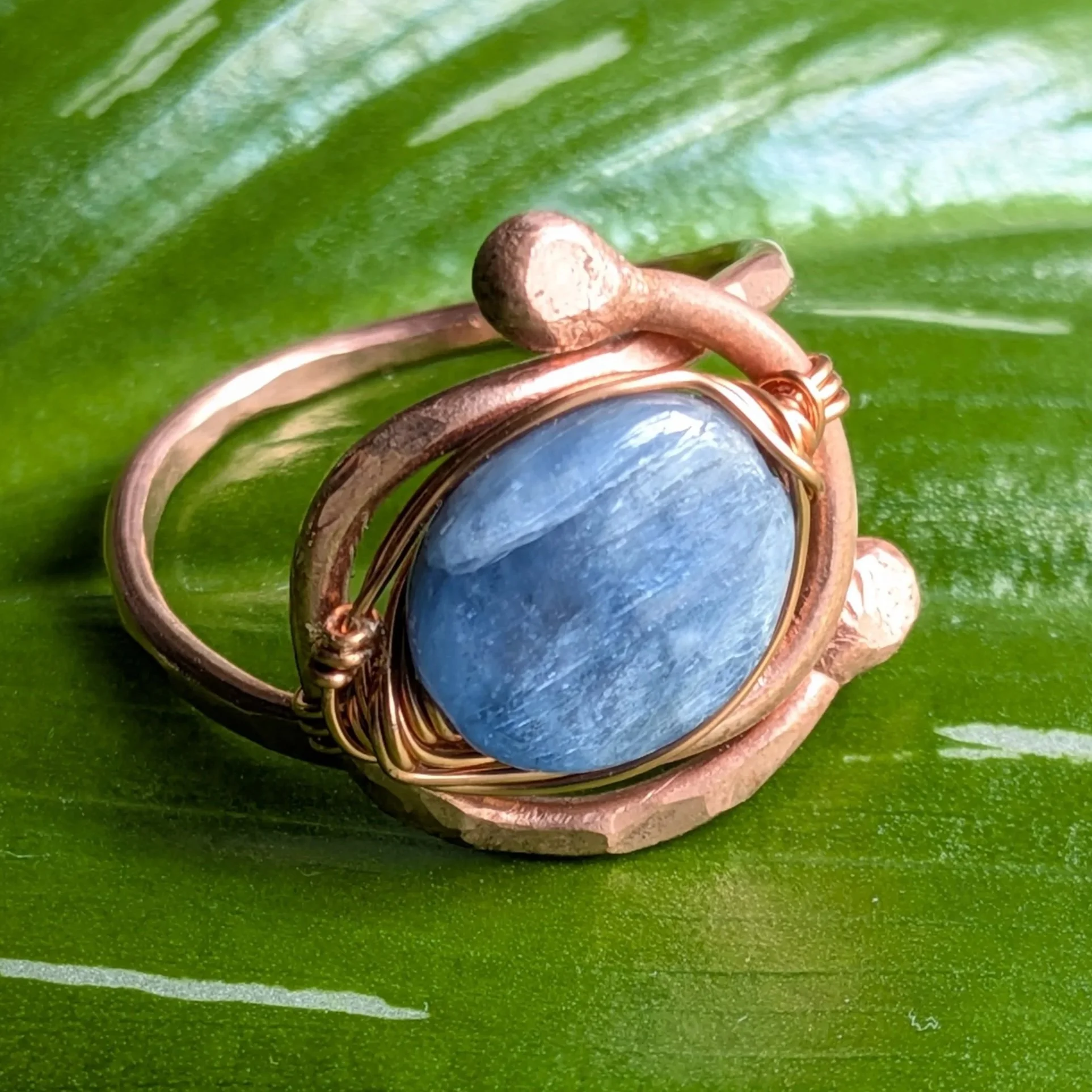Copper Ethereal Kyanite Gemstone Ring