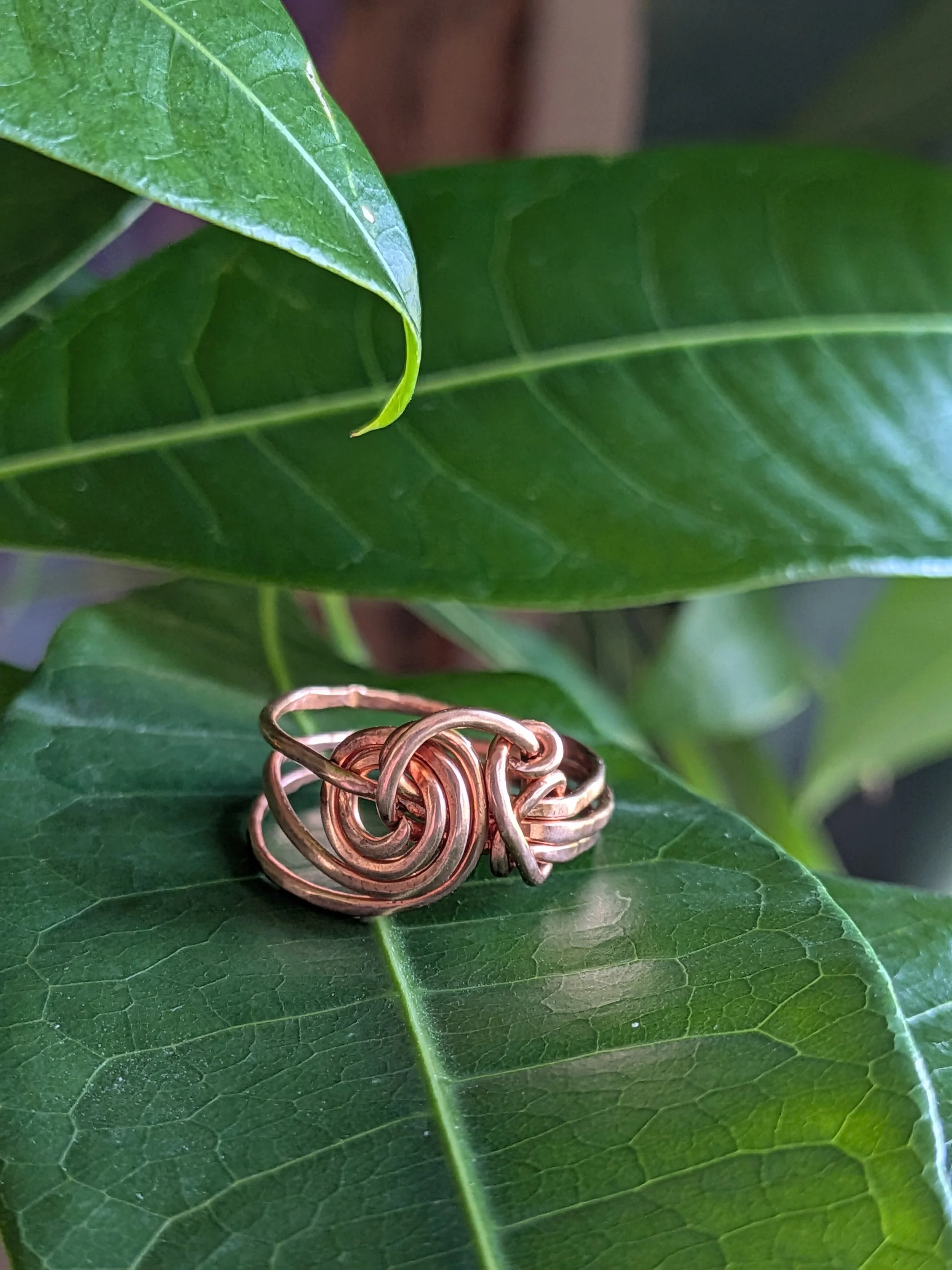 Celtic Inspired Copper Knot Ring