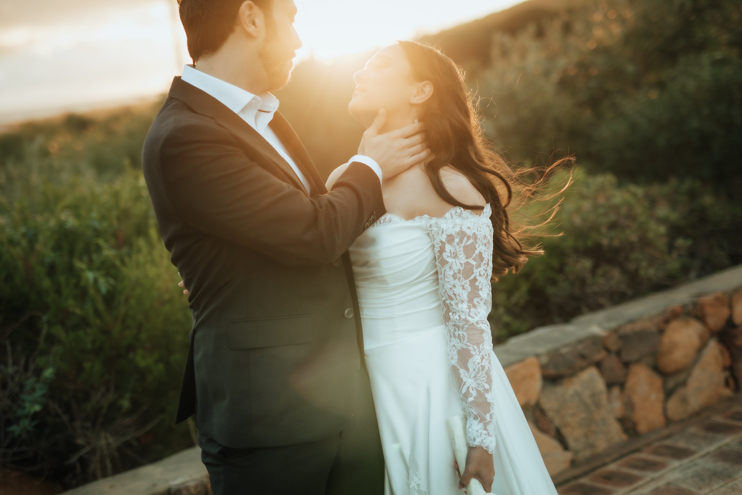 Sunset soft light documentary style wedding photos Margaret River