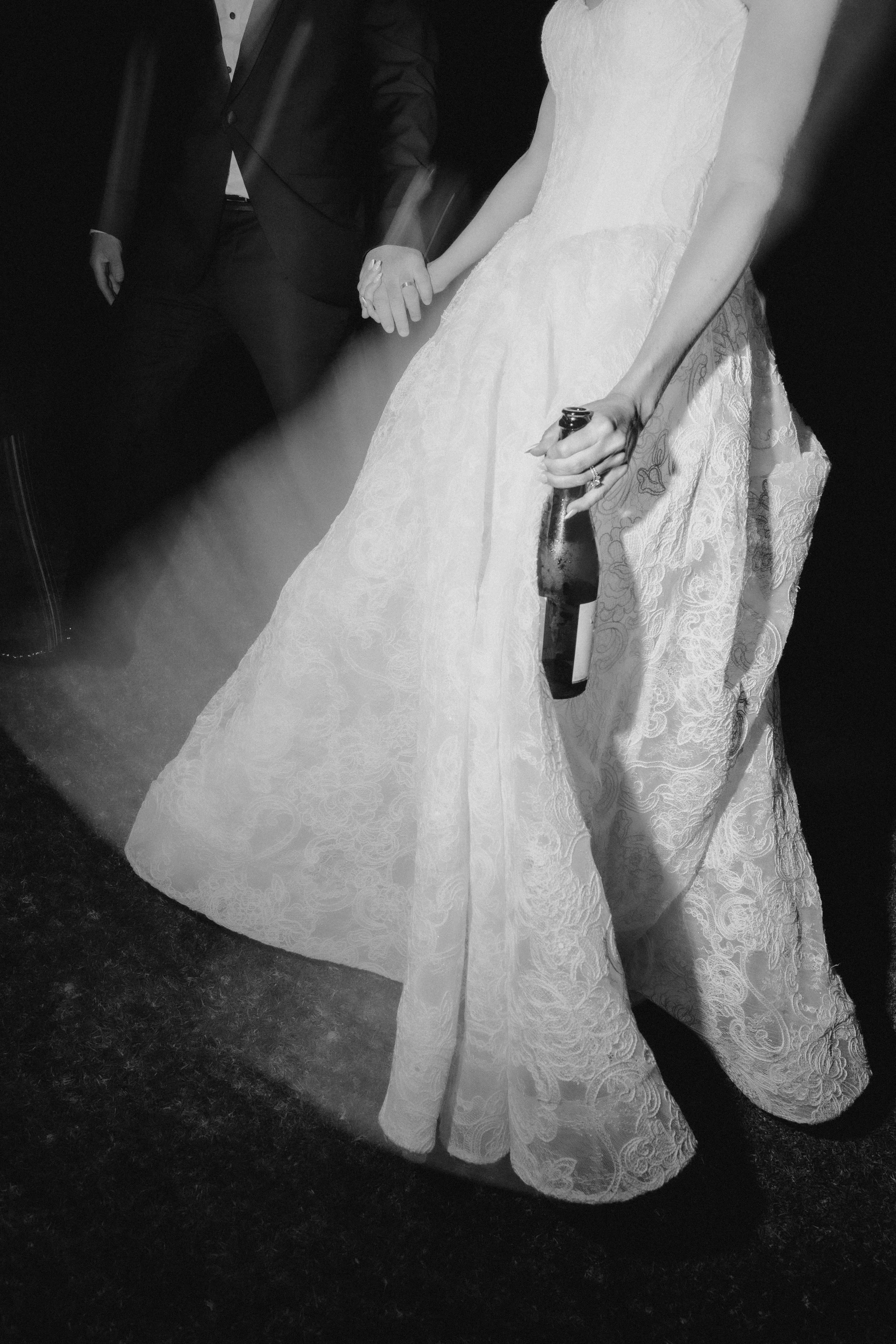 Black and White flash wedding photography documentary style