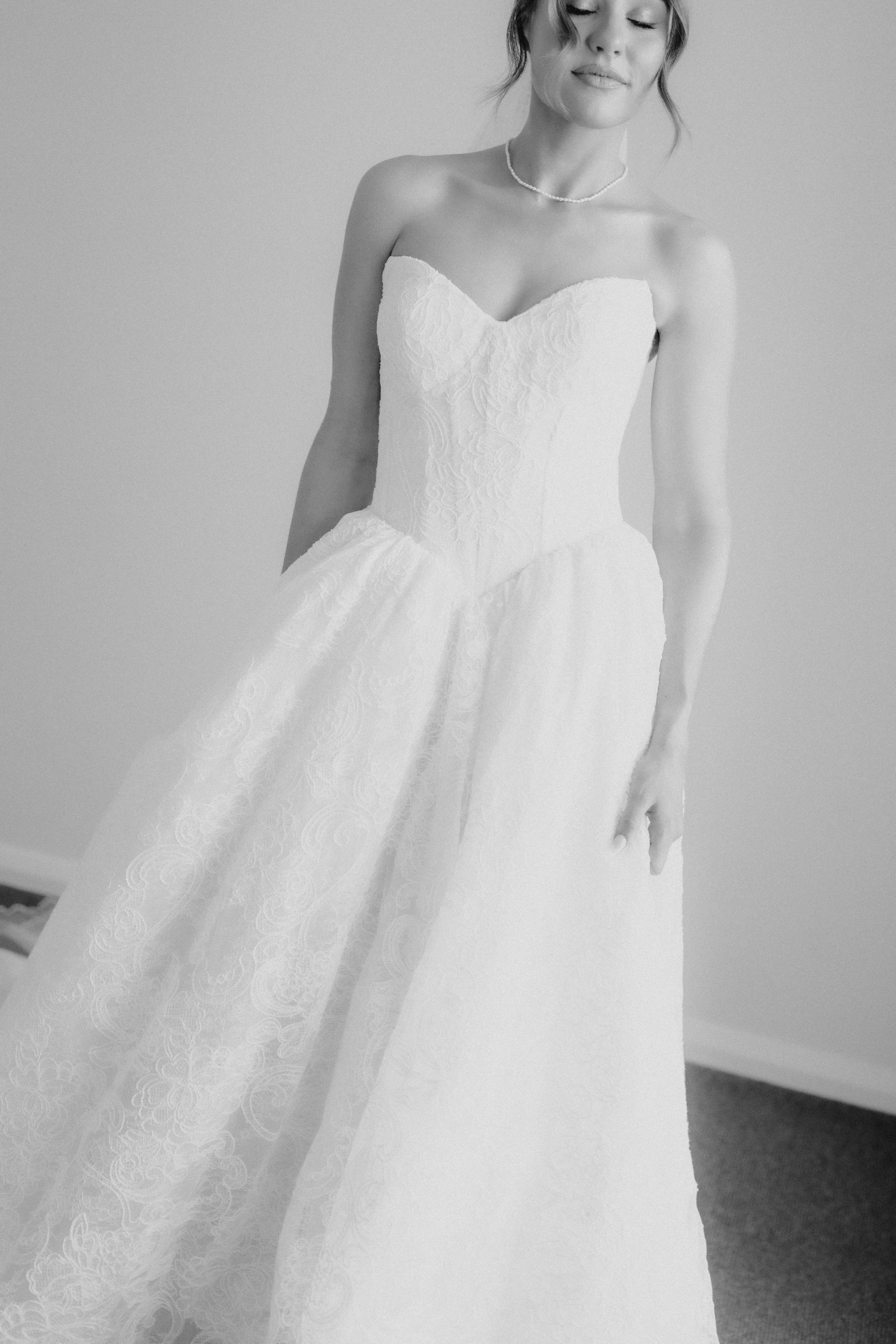 Editorial bride black and white in Margaret River 

