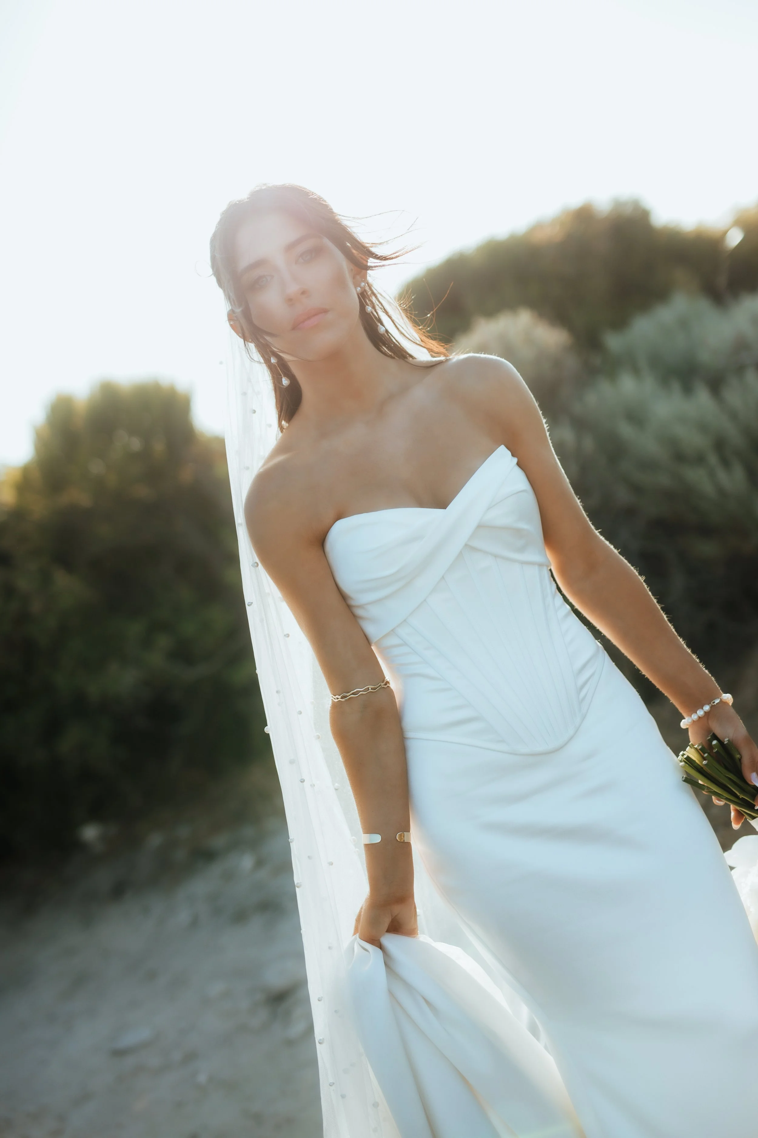 Portrait of Bride in amazing soft light with the best photographer in Margaret River 