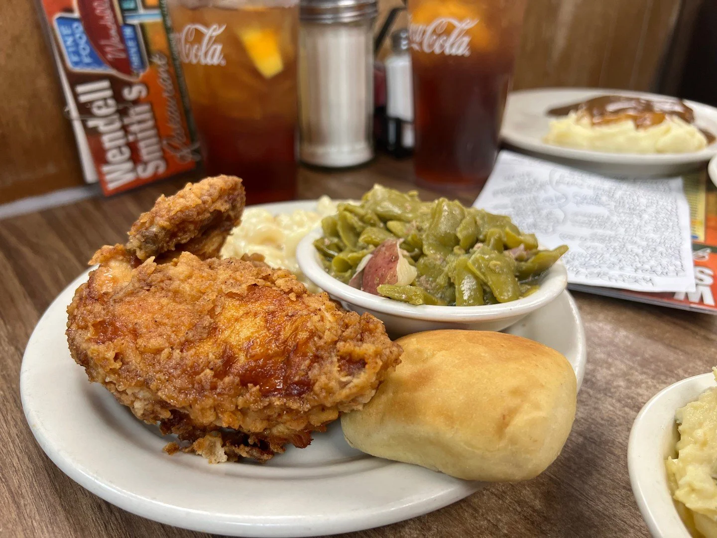 🍗 It&rsquo;s Saturday, y&rsquo;all&mdash;the day calories stop countin&rsquo; and fried chicken starts struttin&rsquo;. 😏🐔 We&rsquo;ve got meatloaf, baked chicken, beef steak with gravy, and sides that&rsquo;ll make your weekend sweeter than grand
