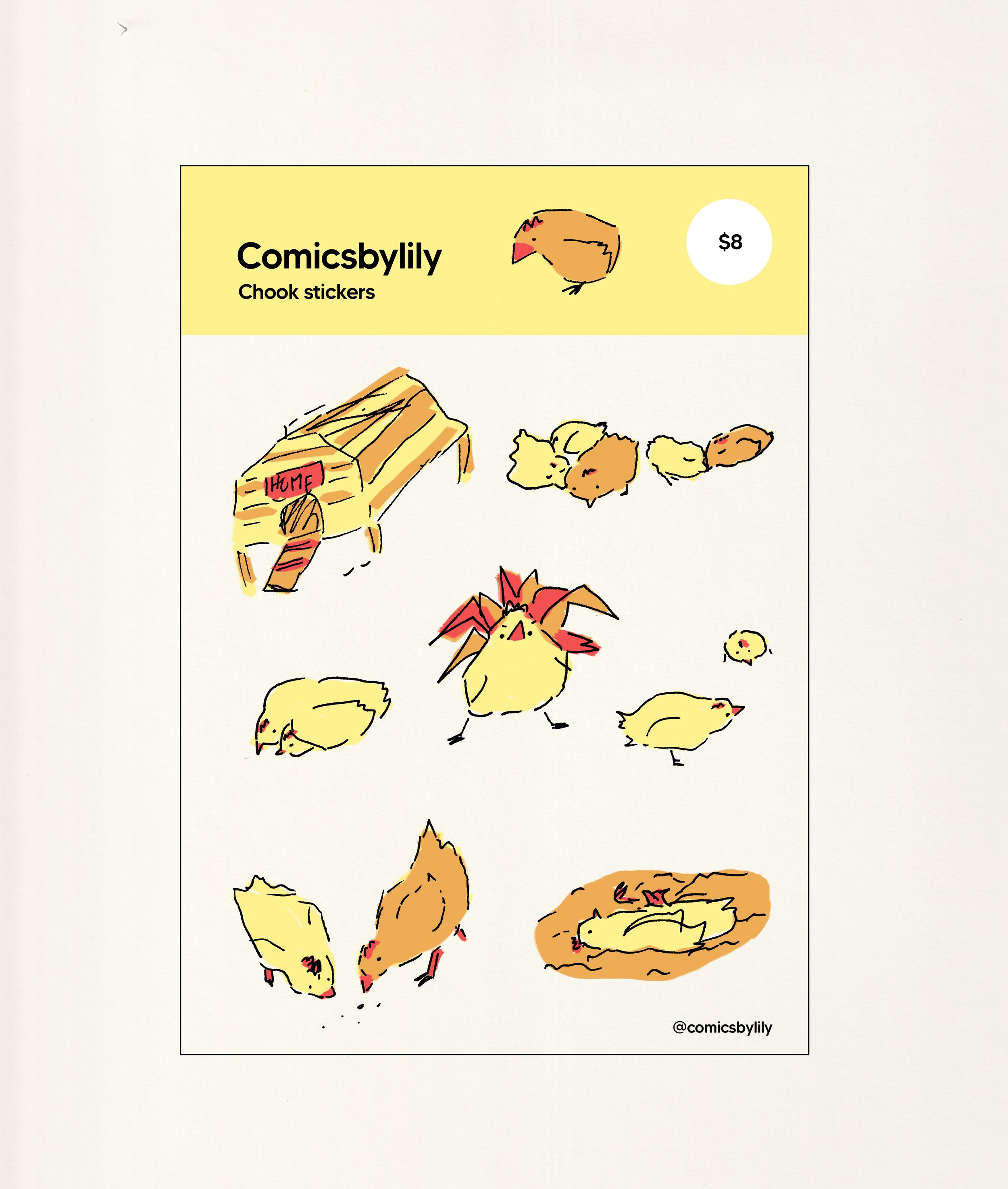 Chook Sticker Sheet