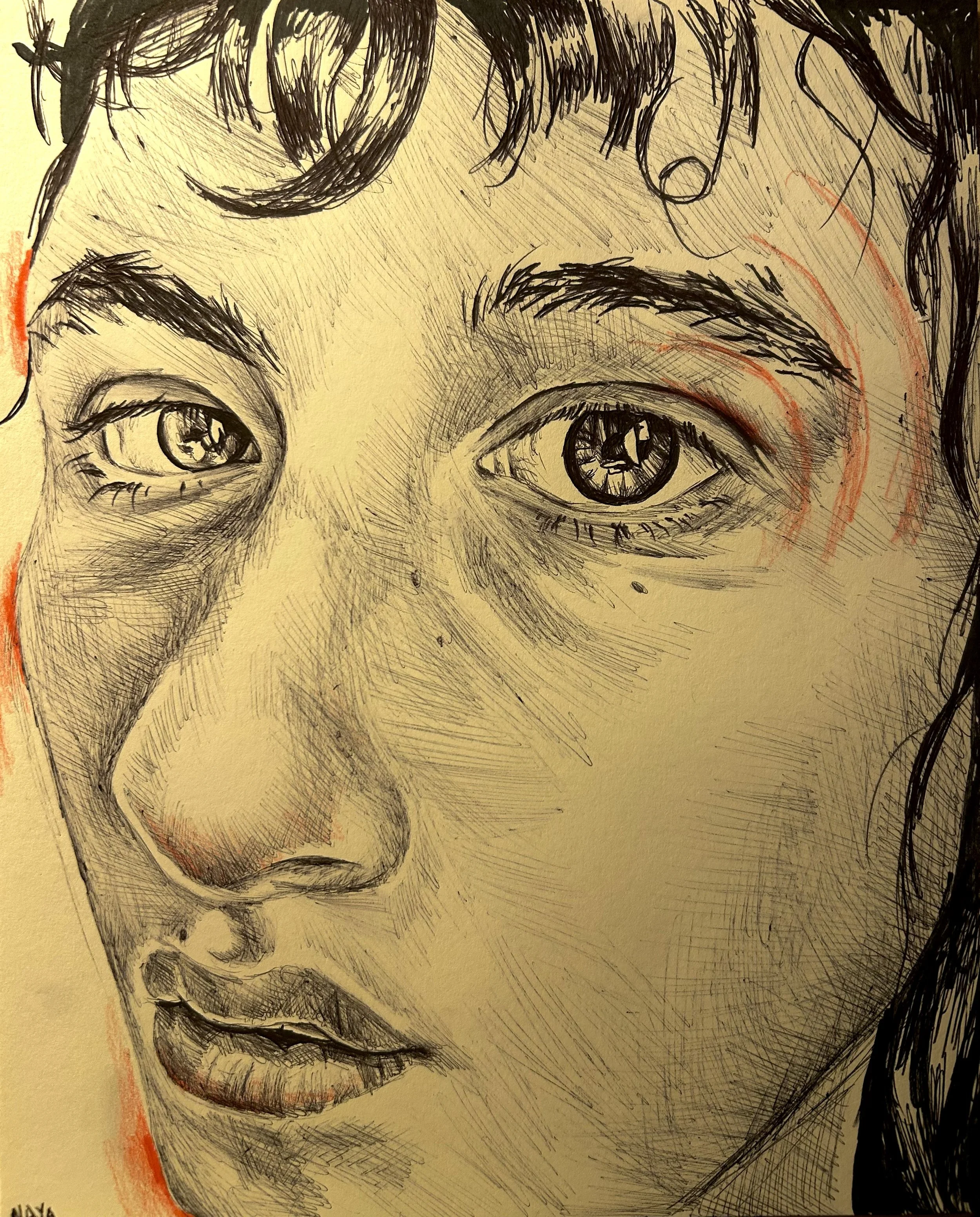 Original drawing: "Self-portrait No.3"