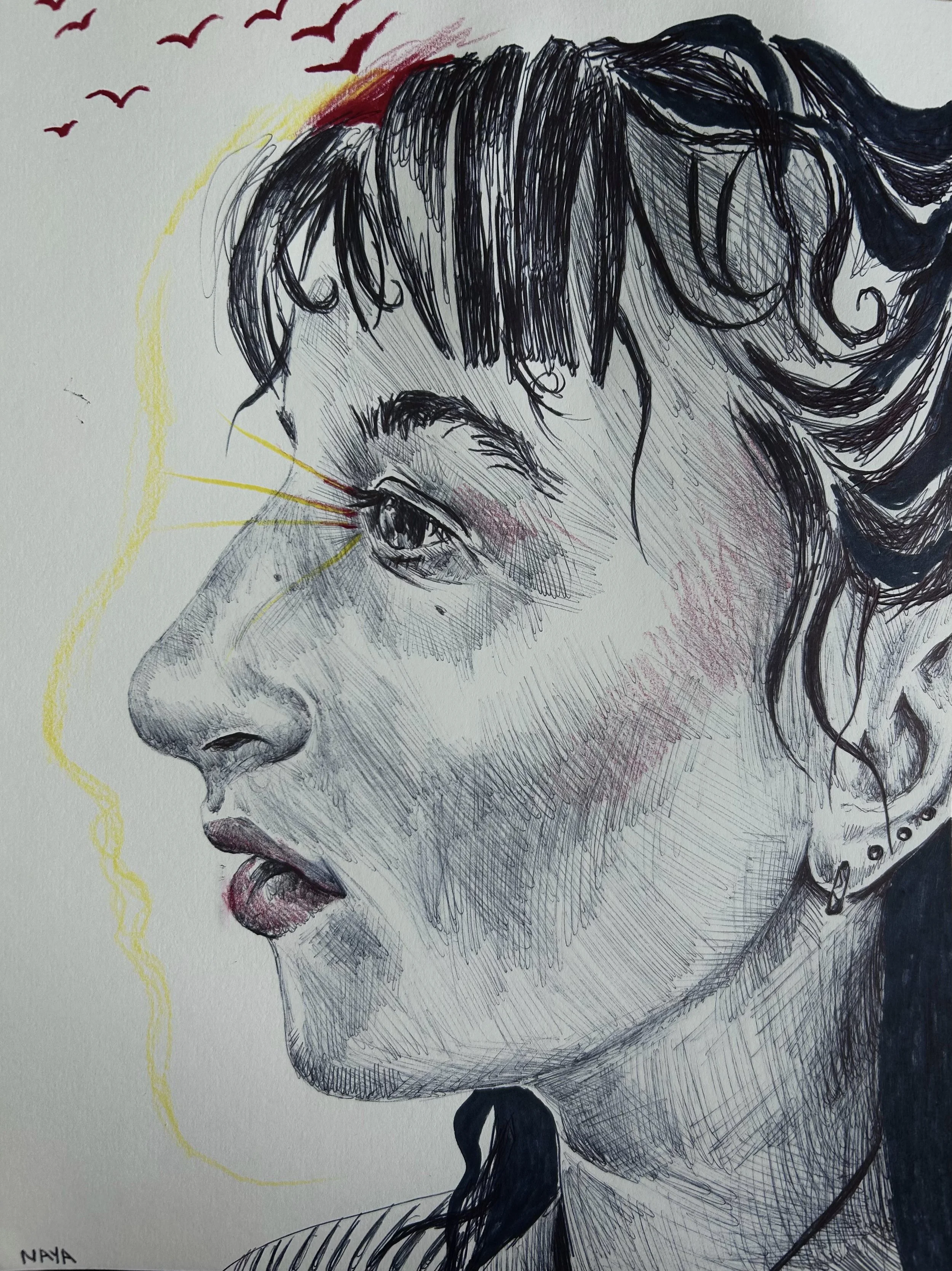 Original Illustration: "Self portrait No. 2"