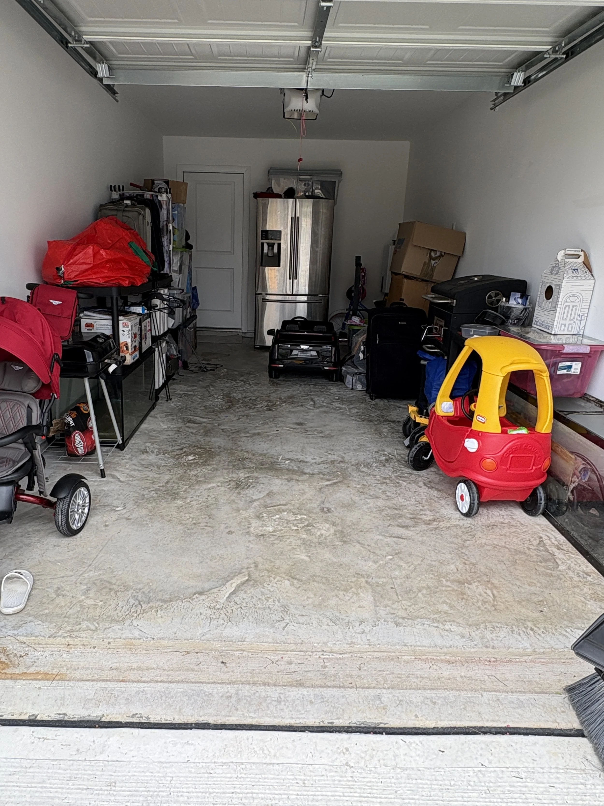 Organized garage after decluttering