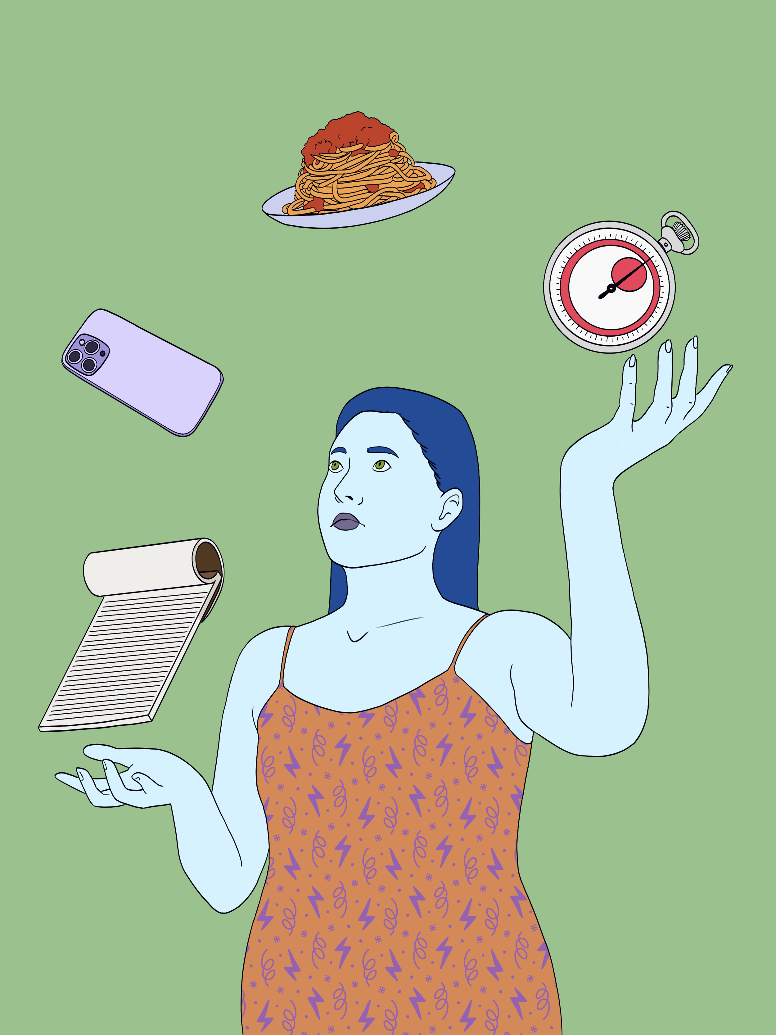 "Multitasking"
Procreate, 2025