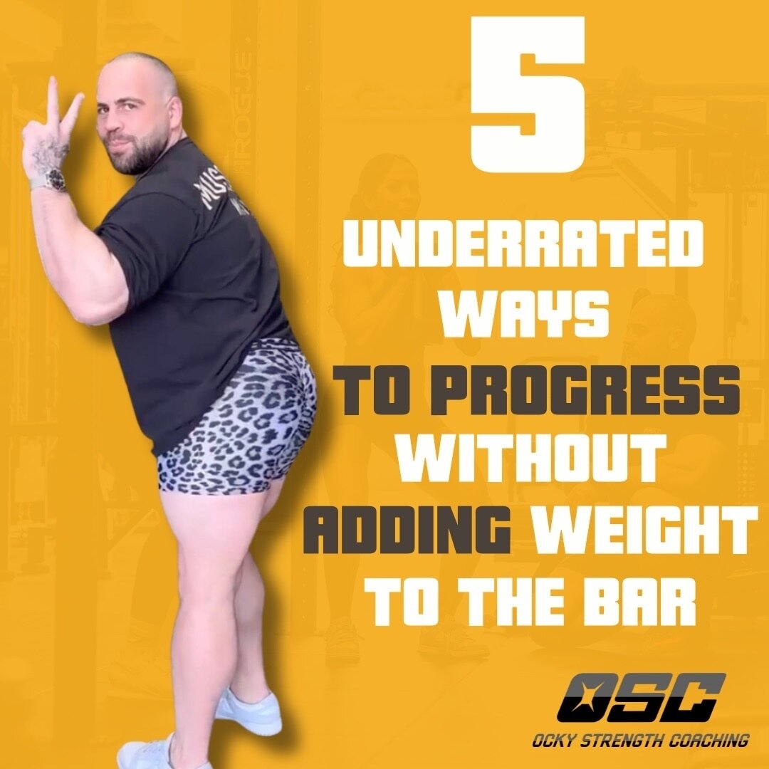 5 ways to progress your lifts without adding weight to the bar 👆🤚