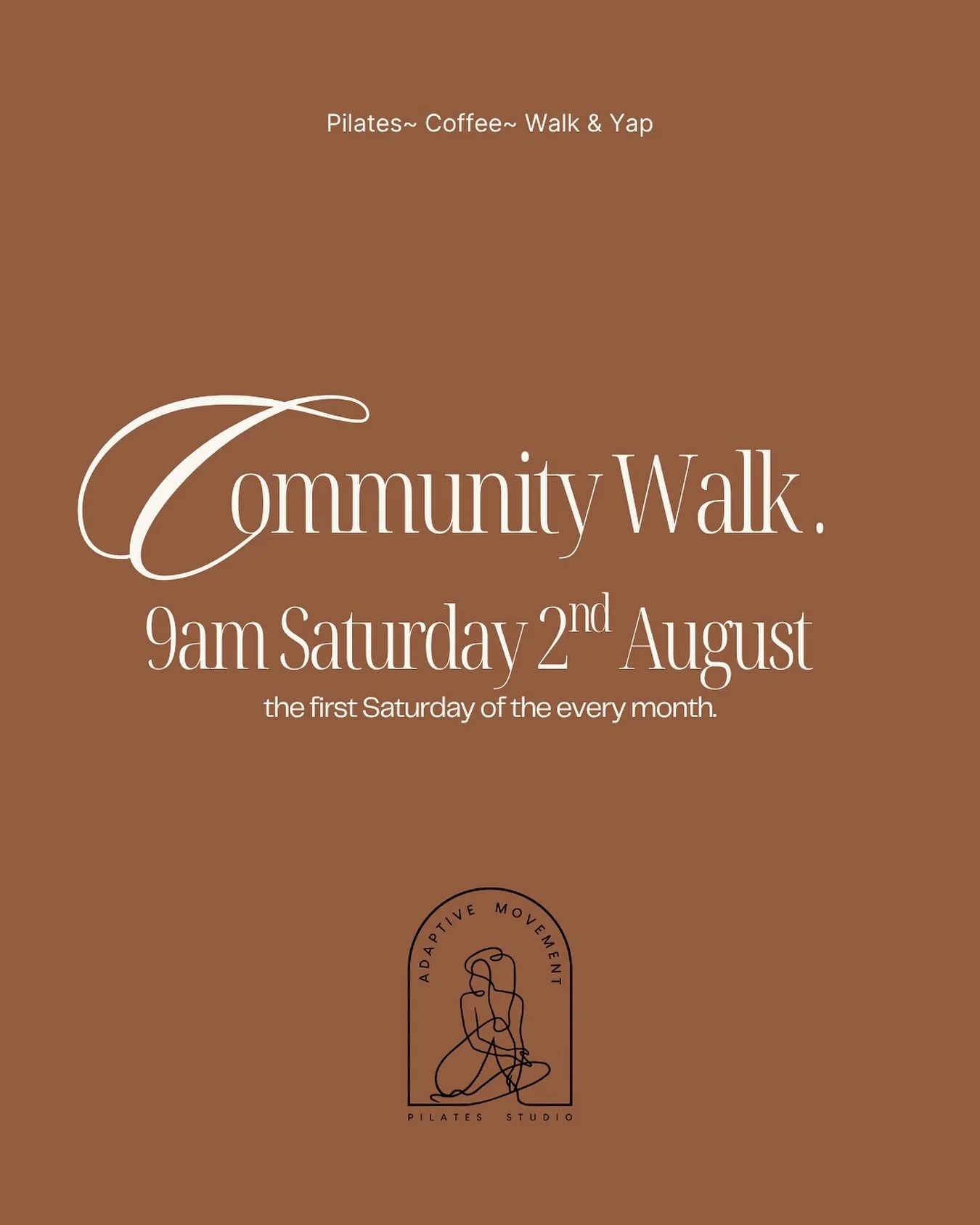 Come join us this Saturday 9am for our monthly community walk &amp; a special iced matcha station in the studio🍵🌷