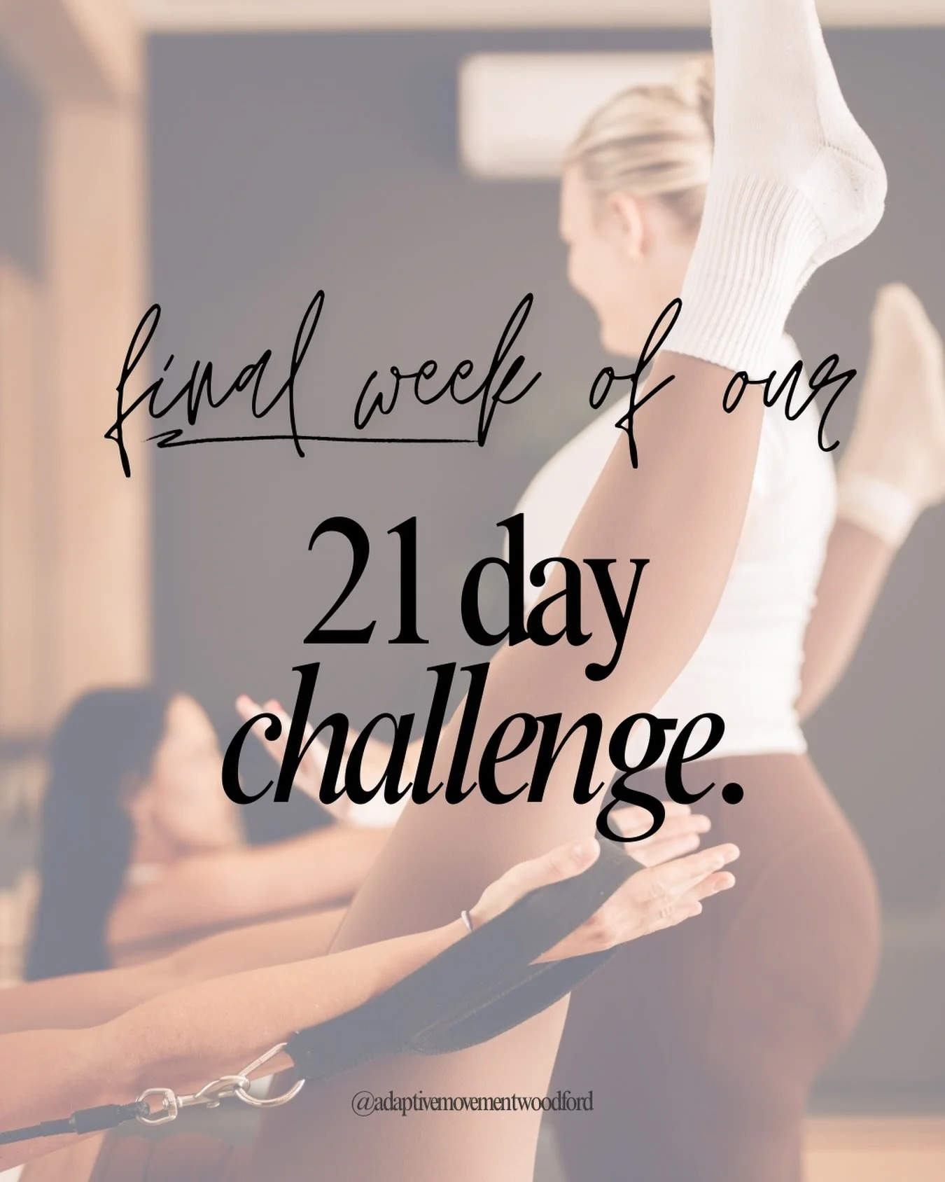 ✨ Final week of the challenge! ✨

As we head into the last week, it&rsquo;s a great time to start thinking about how you&rsquo;d like to keep this momentum going 💪🏼

If you&rsquo;ve loved the structure, consistency, and how your body is feeling, on