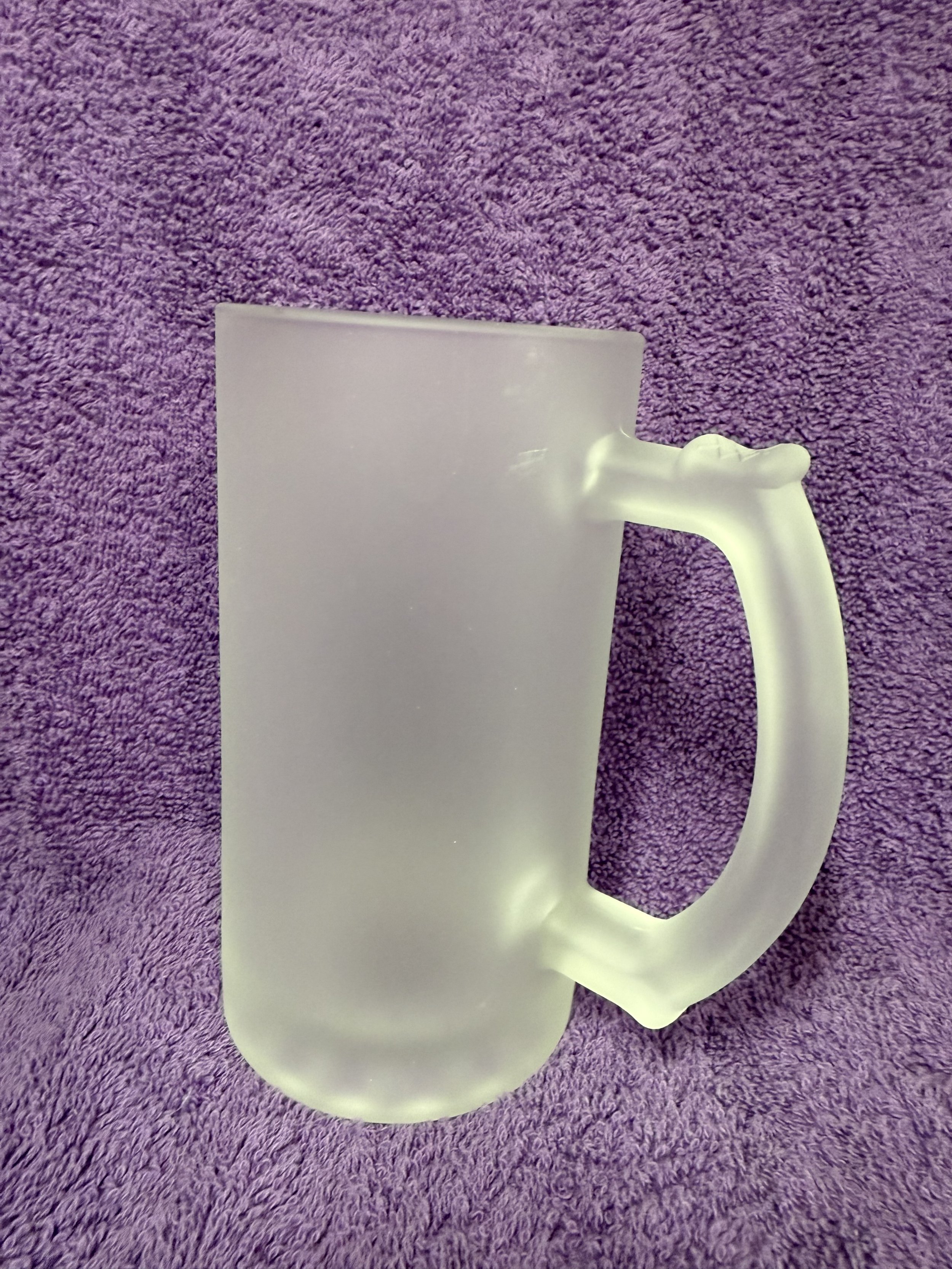 BRS Glass Beer Stein Mug