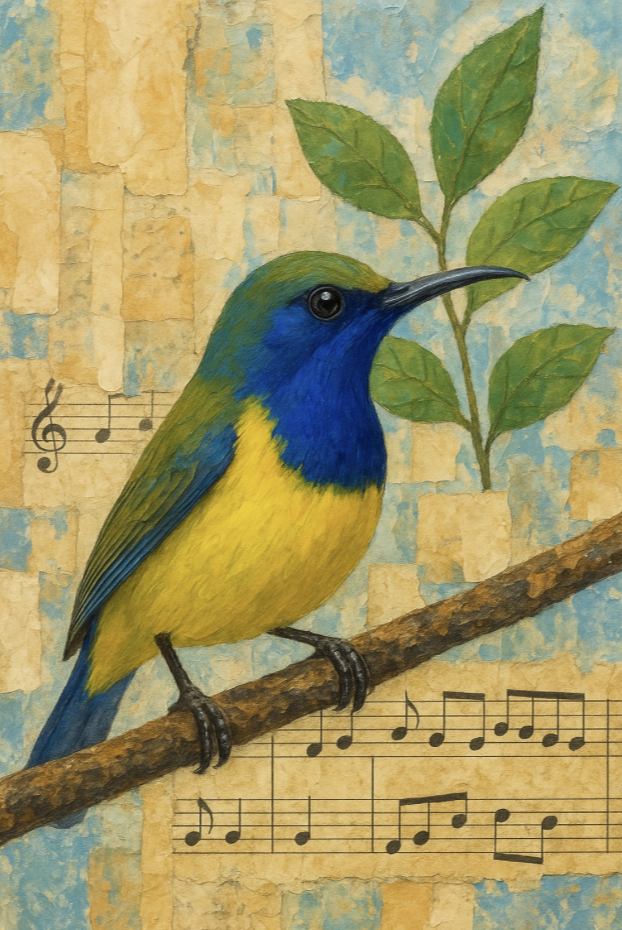 The Magic of Birds and Trees - Mixed media and collage with Joanne Bingham