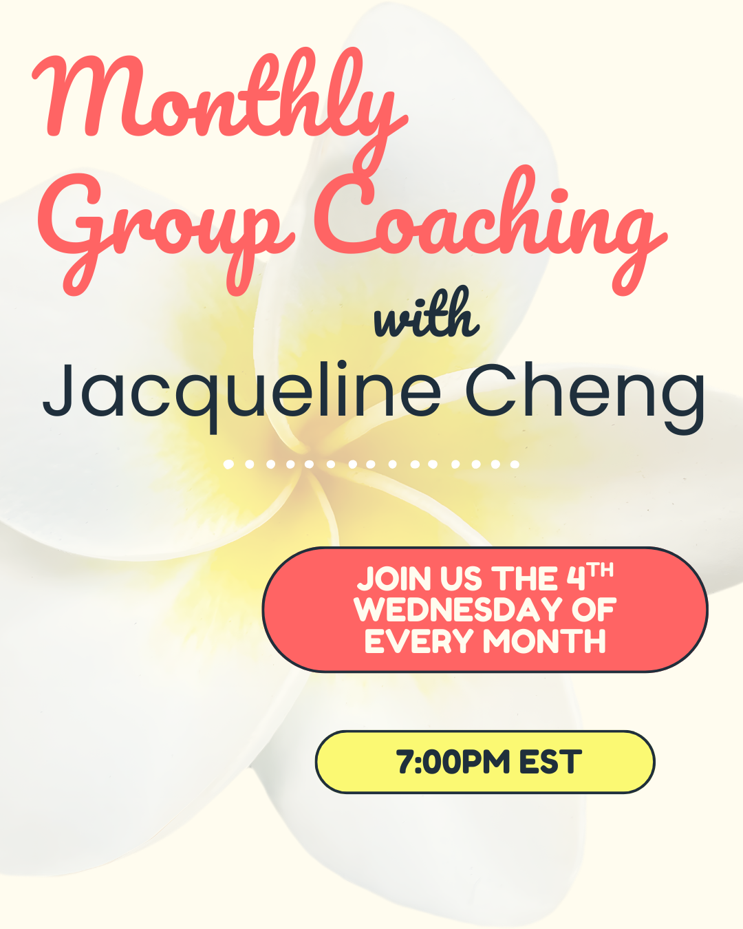 Monthly Group Coaching with Jacqueline