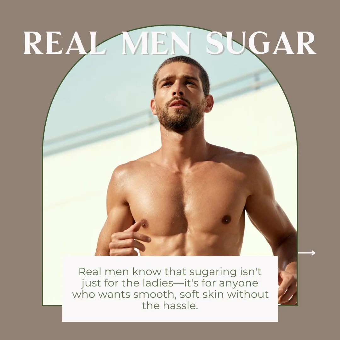 Attention to all the men out there: The Sugaring Place offers hair removal for men from head to toe! Embrace the hairless look and redefine your grooming routine with us. Book your sugaring appointment today! 😎 Link in bio. 

#sugaringformen  #mensh