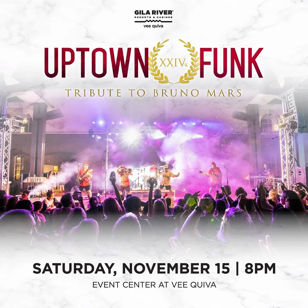 Another great night lined up at Vee Quiva this weekend with the Uptown Funk Tribute to Bruno Mars hitting the Event Center tomorrow.

Saturday, November 15, 2025 | 8pm
The Event Center at Vee Quiva

@uptownfunkusa 
@playatgila 

#CasinoEntertainment 