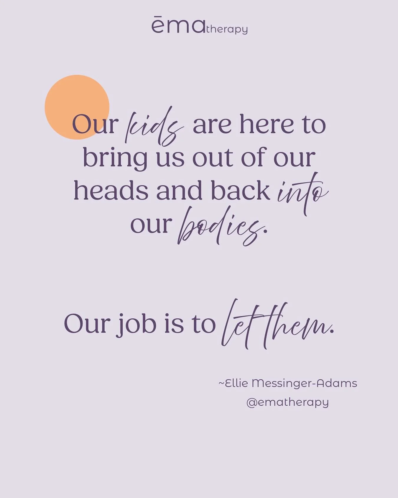 We&rsquo;re so left-brained as parents. 
We analyze every meltdown, every choice, every feeling.
Meanwhile, our kids are just being.

When we stop trying to figure it all out and start feeling it with them, everything shifts.
✨ More connection.
✨ Mor