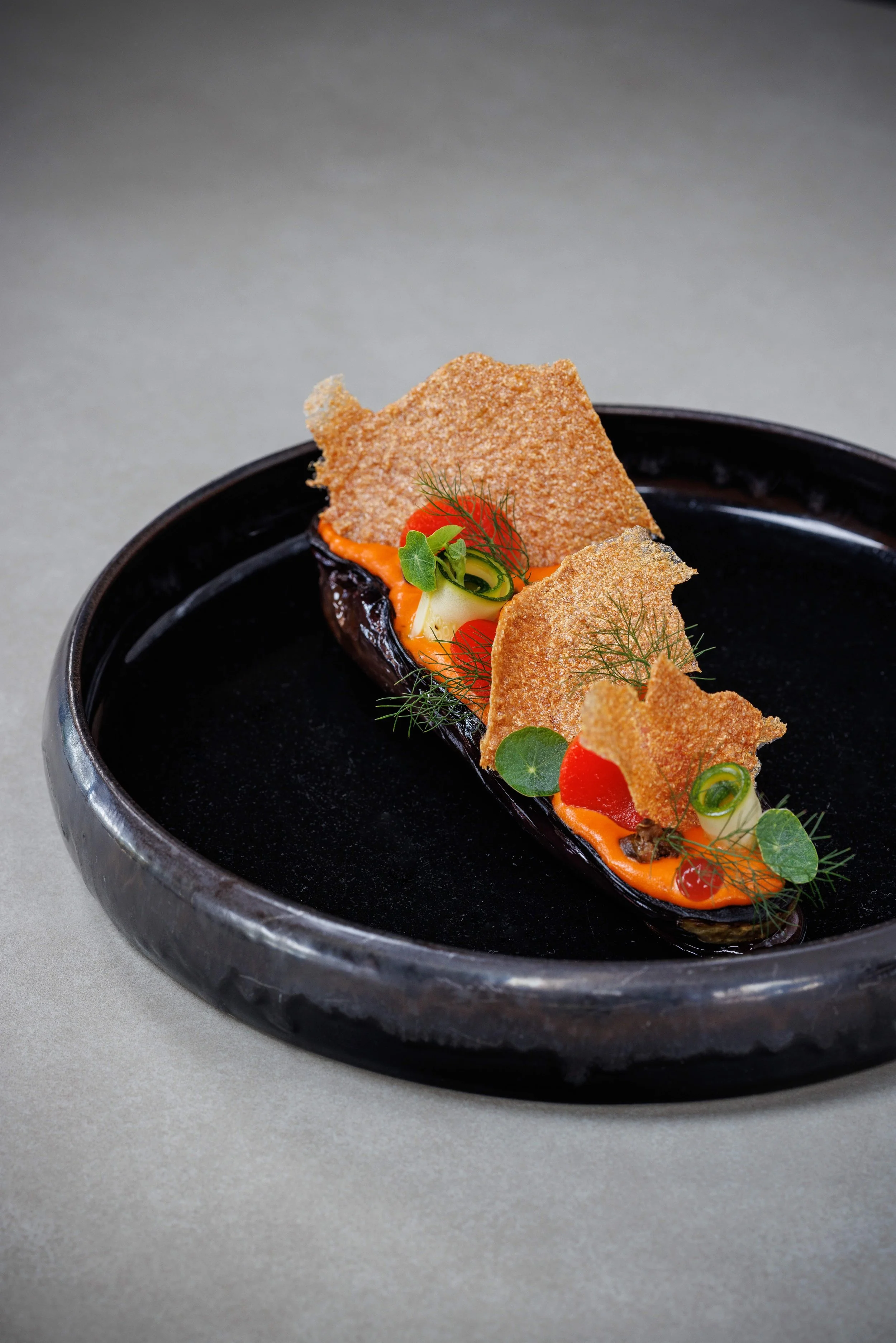 Aryeh_Main_Roast Northland eggplant with Clevedon tomato creme credit Babiche Martens 10.jpeg