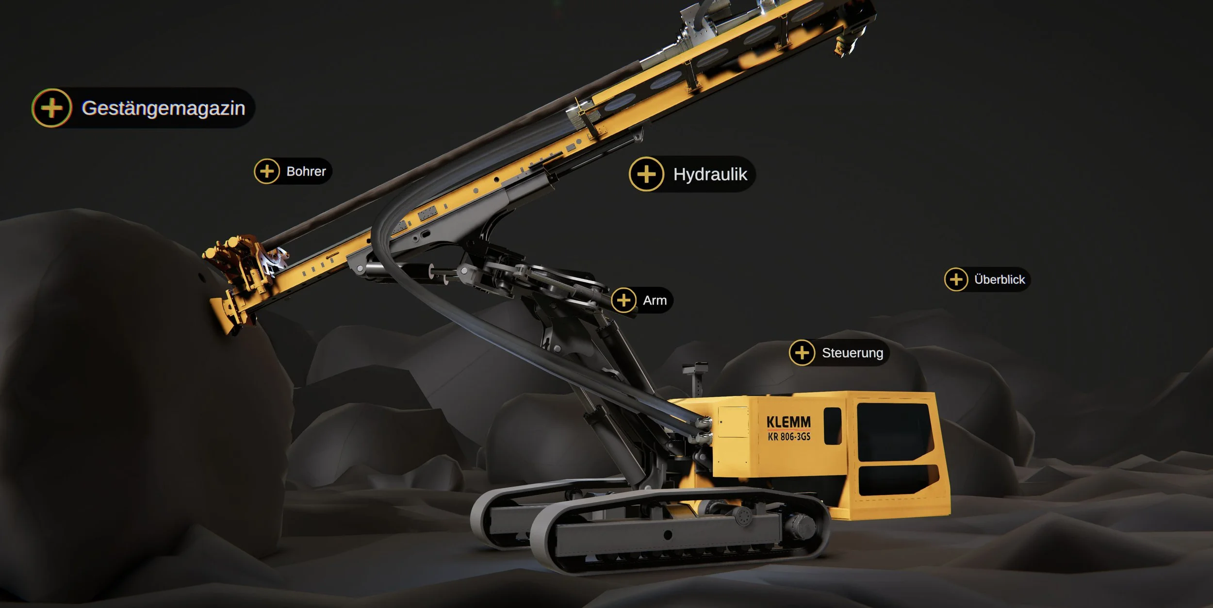 Interaktive 3D-Präsentation für Baumaschinen