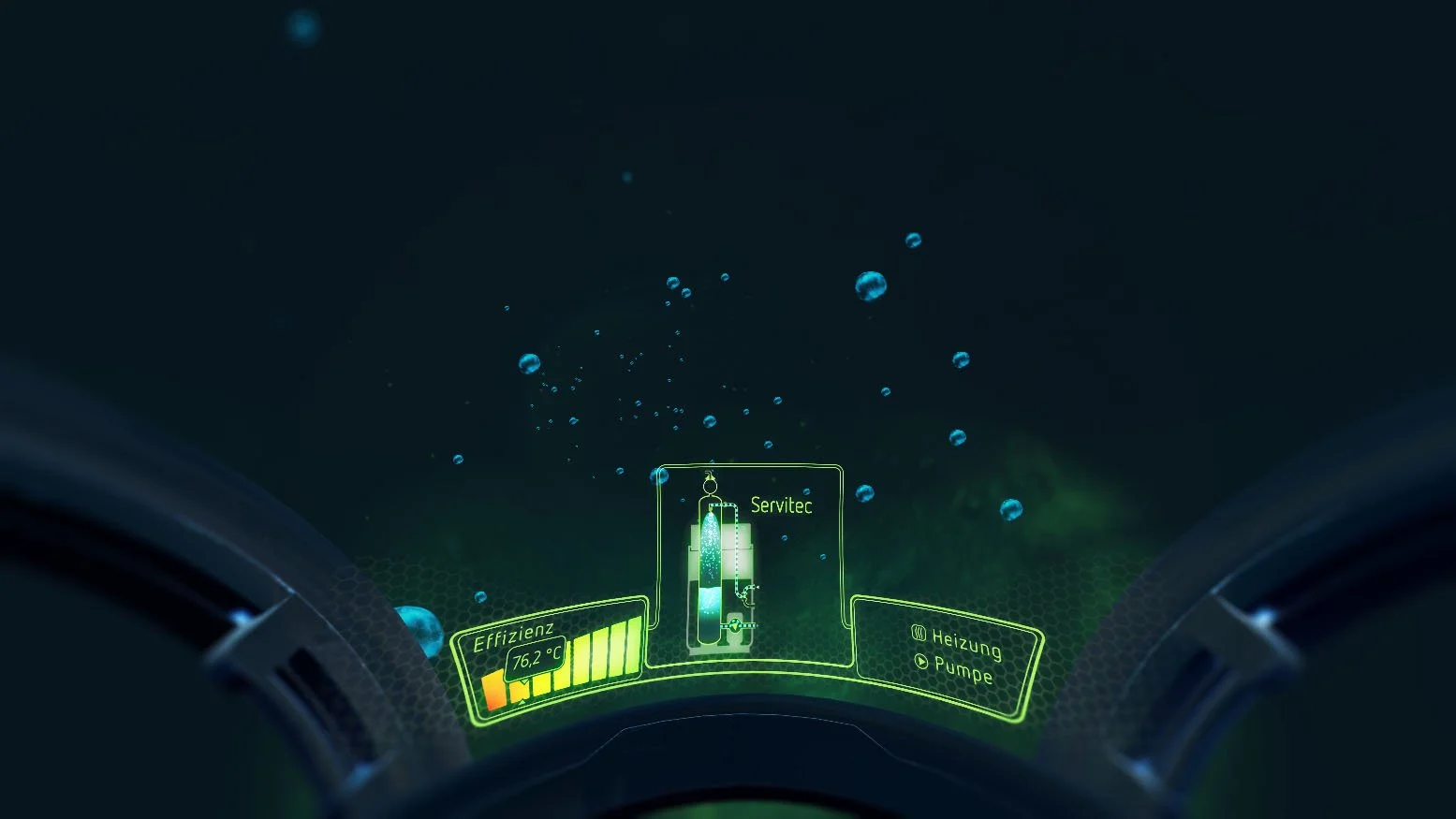 Virtual-Reality-Erlebnis zur Visualisierung der Reflex-Produkte im Inneren einer Heizungsanlage.