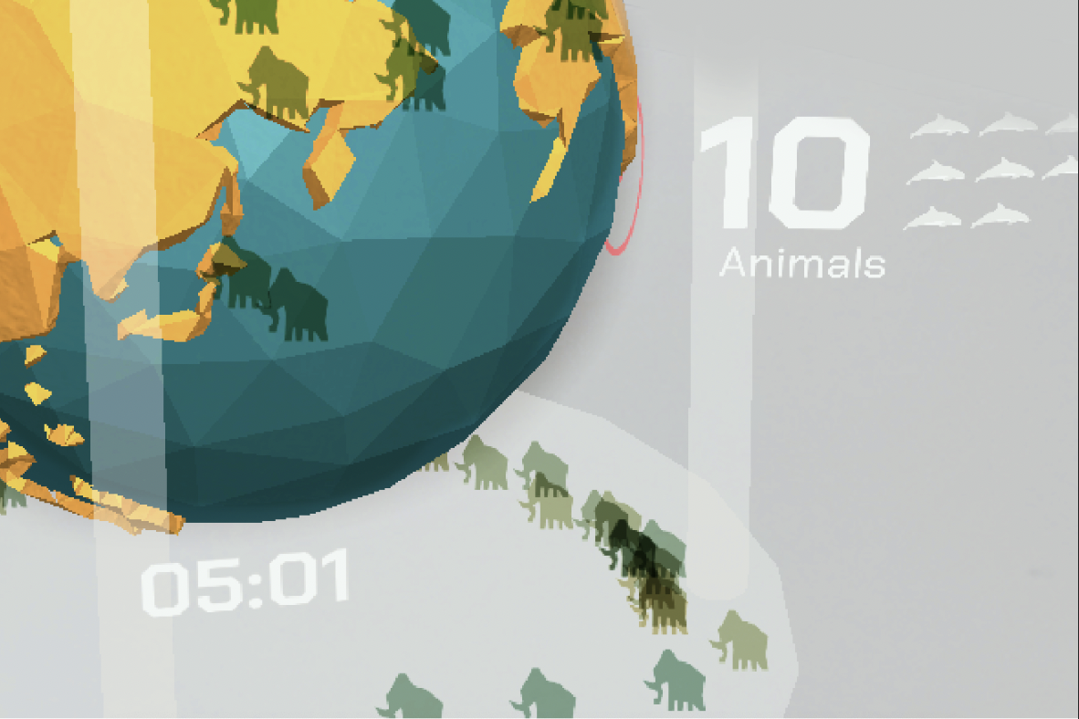 Screenshot der planetar App mit interaktiven Fakten und 3D-Animation in Augmented Reality