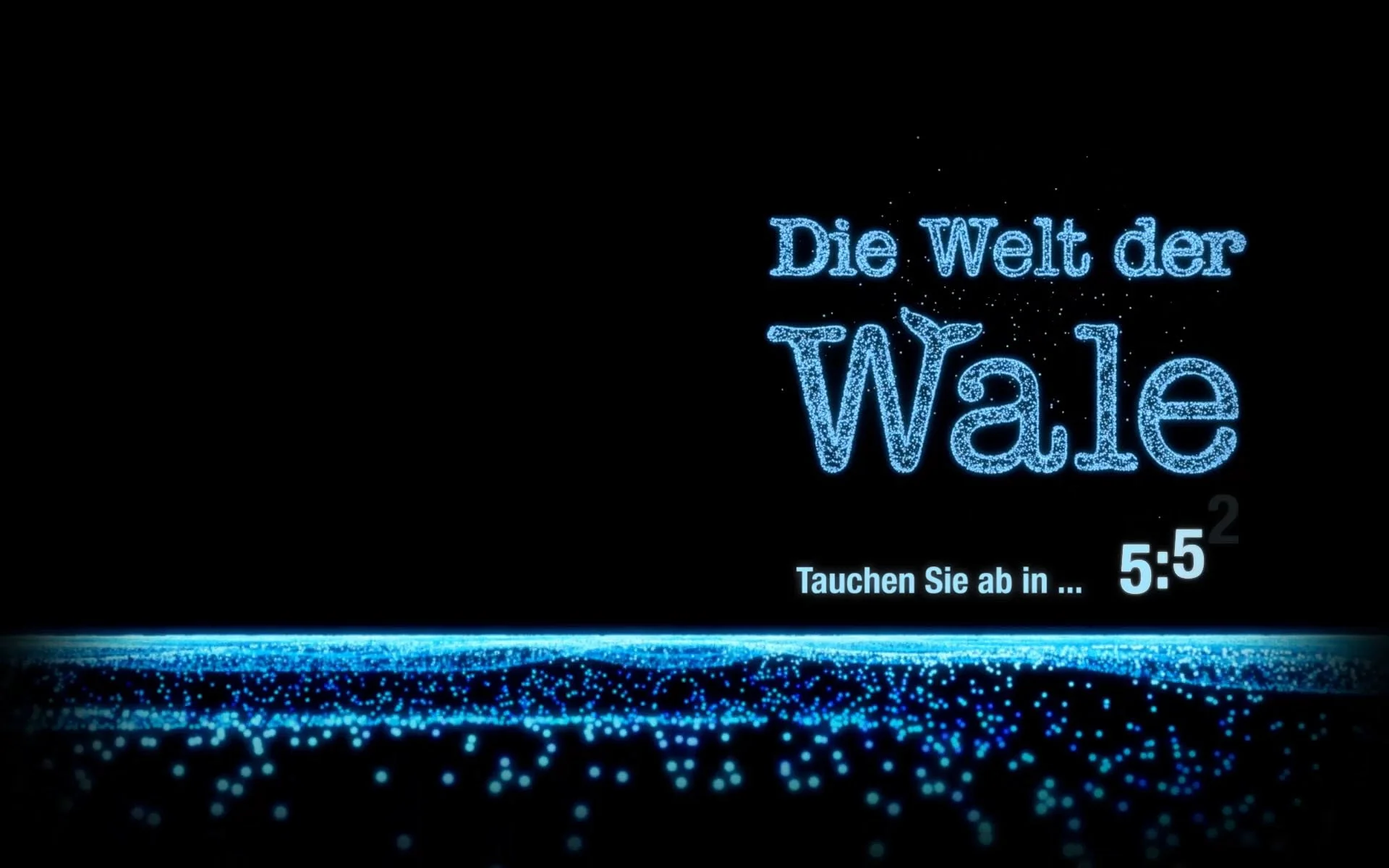 Ein Still aus der Pausen-Animation zeigt den Countdown zur nächsten Show