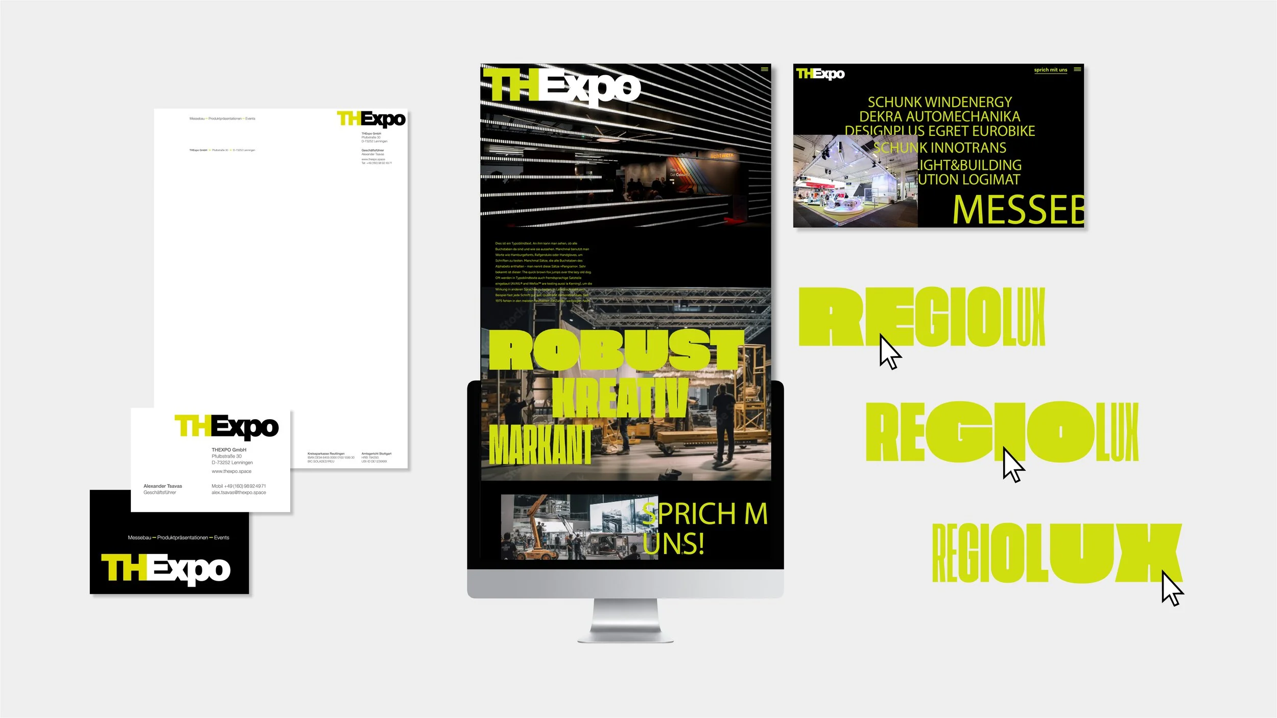 Corporate Identity und Markeninszenierung für THExpo aus der Eventbranche