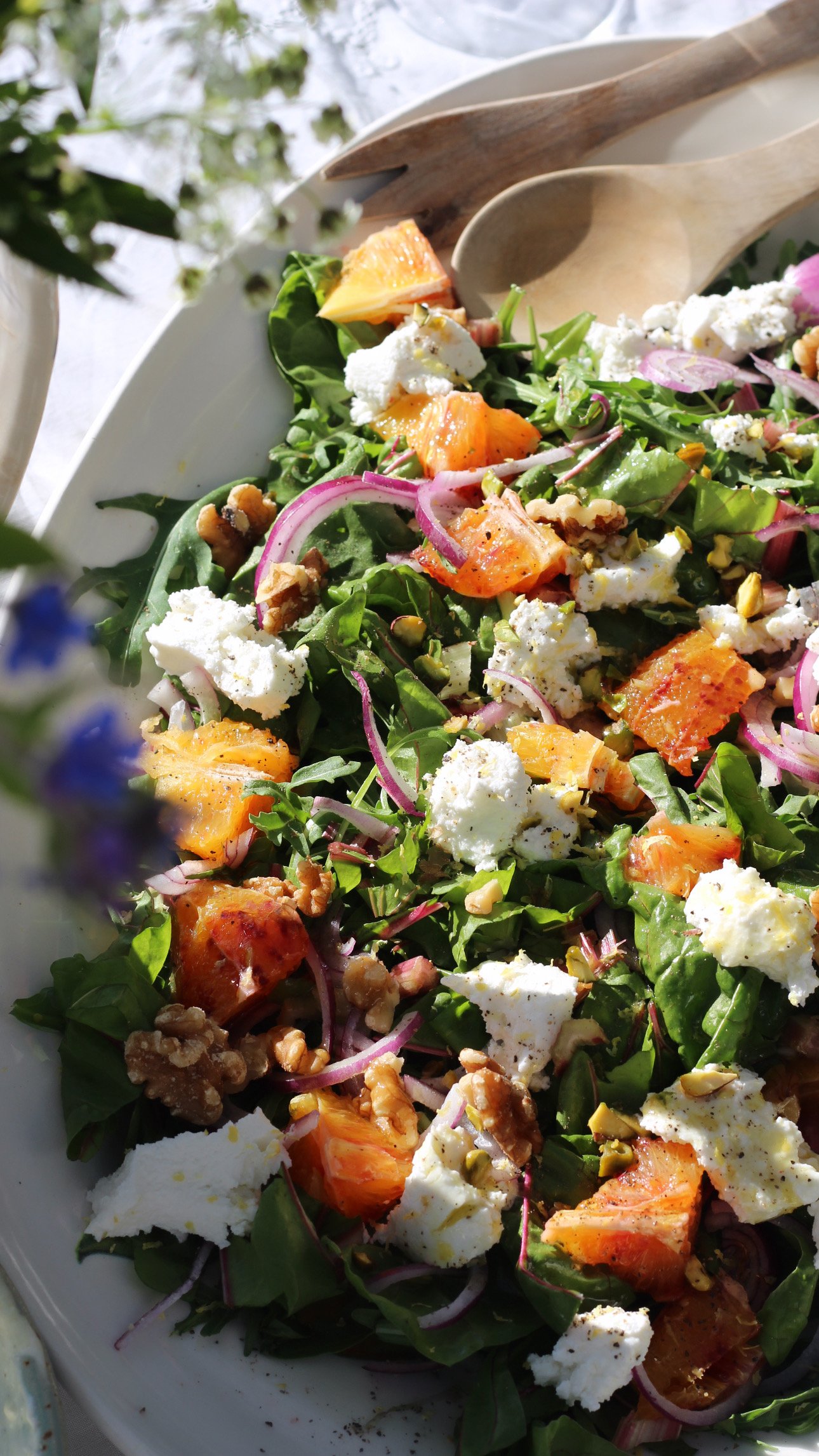 Sunday Citrus Vibes: Blood Orange & Creamy Goats Cheese Salad