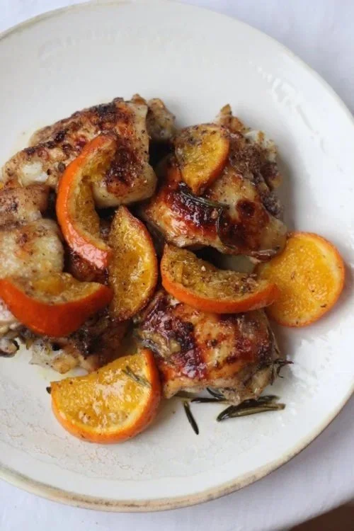 Tangerine &amp; Rosemary Roast Chicken Thighs with a Touch of Sumac and Cumin