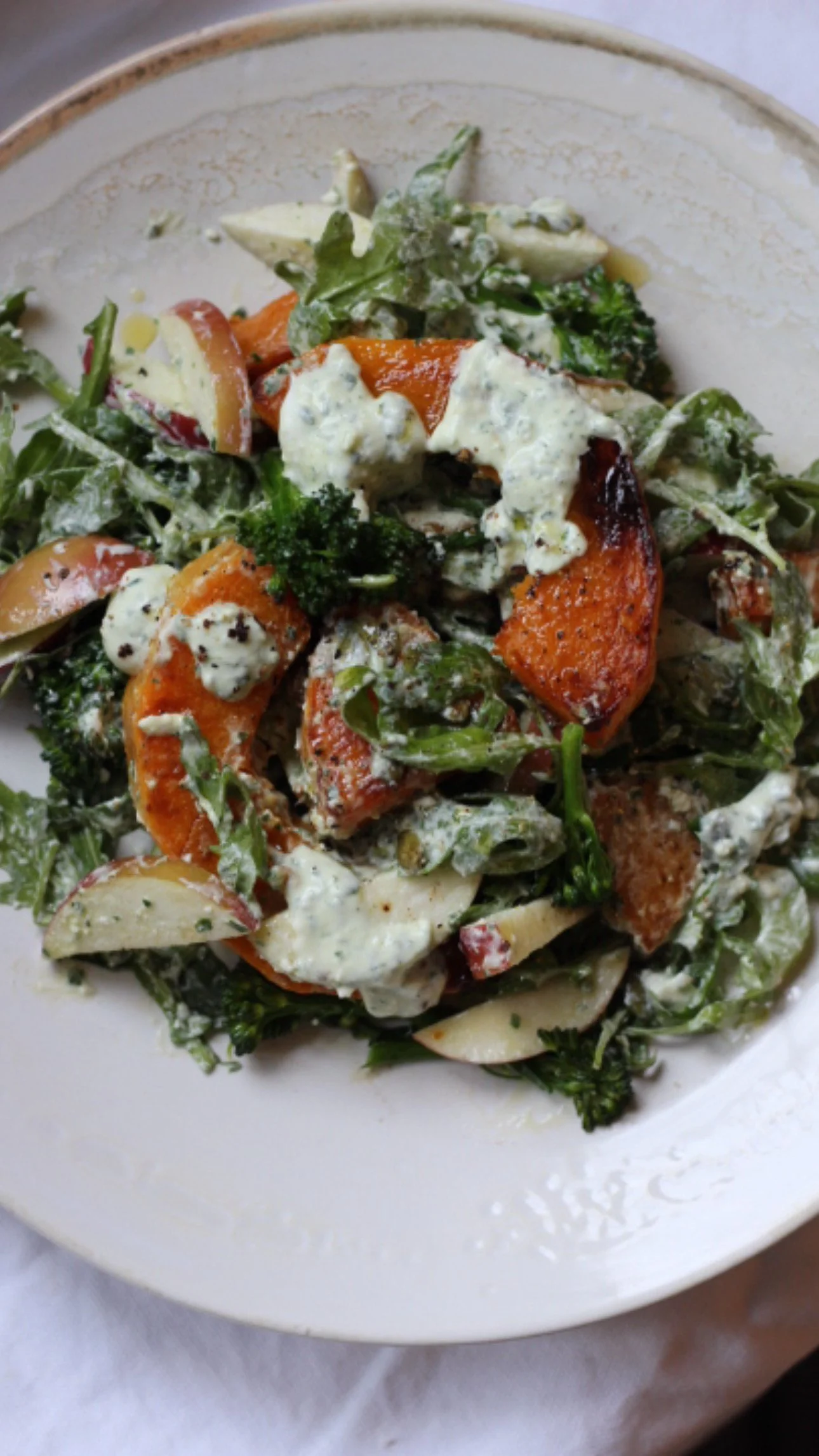 A Winter Salad with Roasted Squash, Apple &amp; Feta
