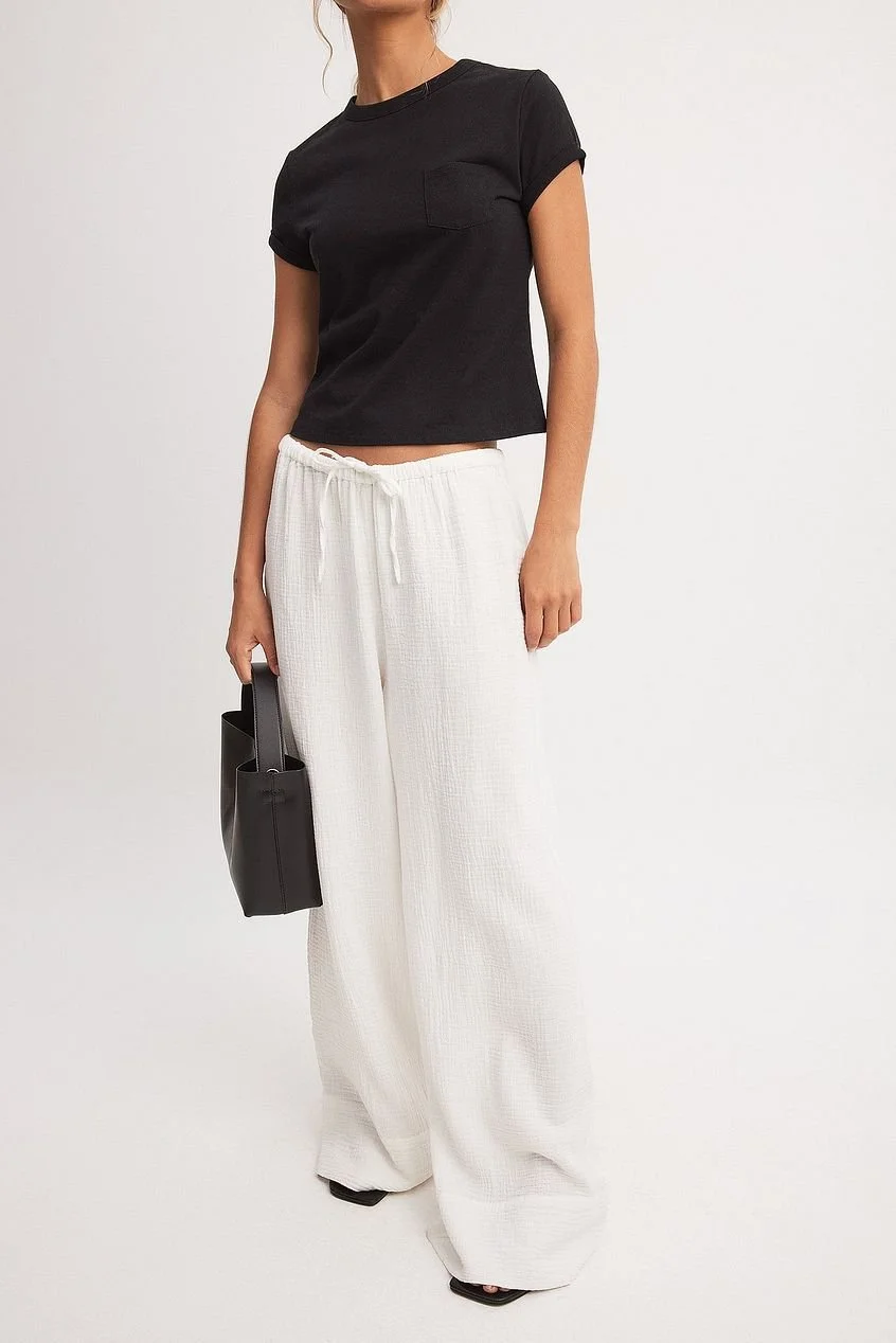 NA-KD - Wide Leg Mid Waist Pants (Copy)